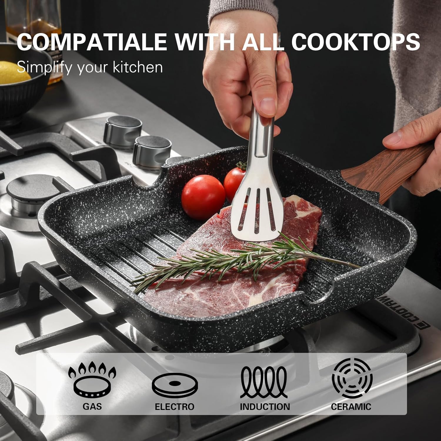 Thumbnail 2 de Kordisen Nonstick Griddle Pan 28cm