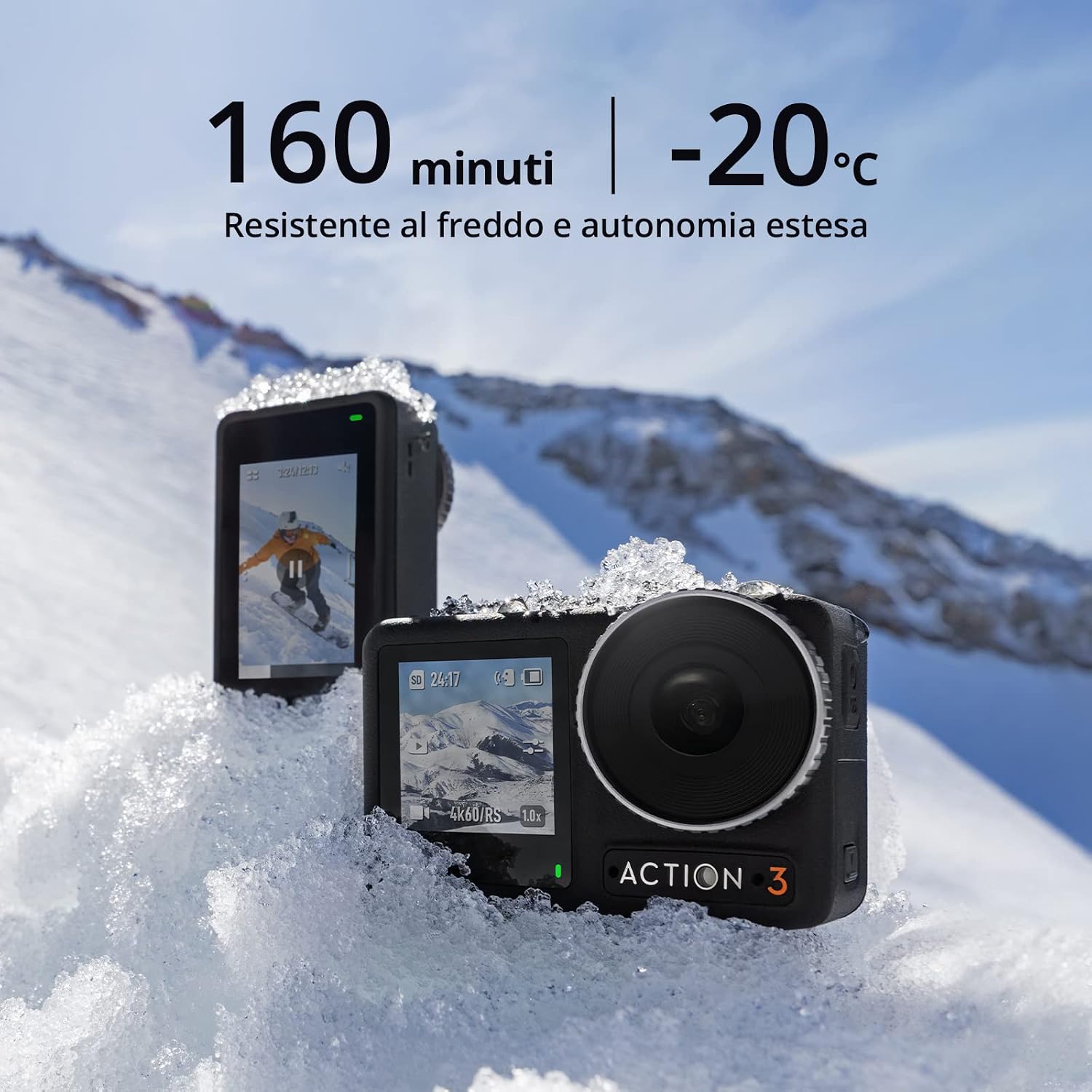 Thumbnail 2 de DJI Osmo Action 3 Combo Standard: action cam 4K con horizon stabilizzato, dual touchscreen e impermeabile a 16 m