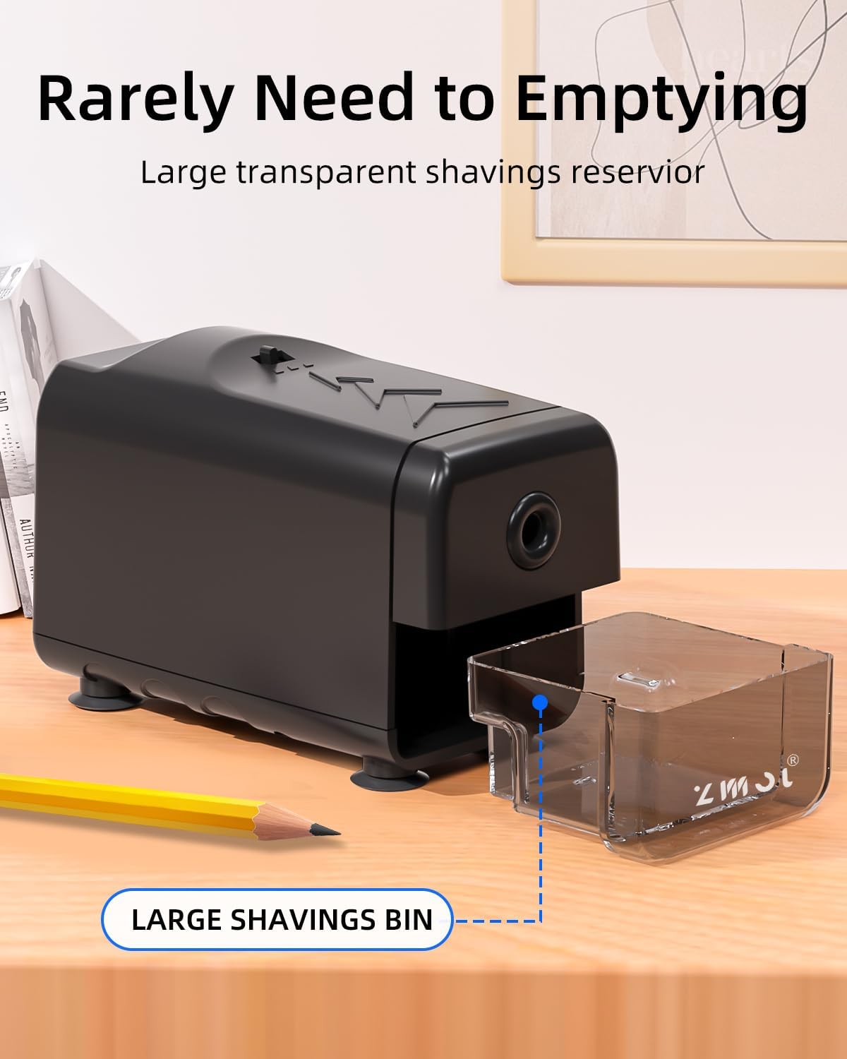 Thumbnail 5 de ZMOL Electric Pencil Sharpener: Heavy-Duty Classroom Plug-in Sharpener, 3 Settings, 10000 Uses