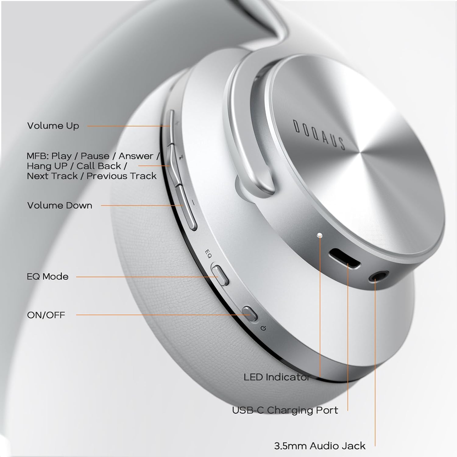 Thumbnail 6 de DOQAUS Bluetooth over-ear headphones 90H