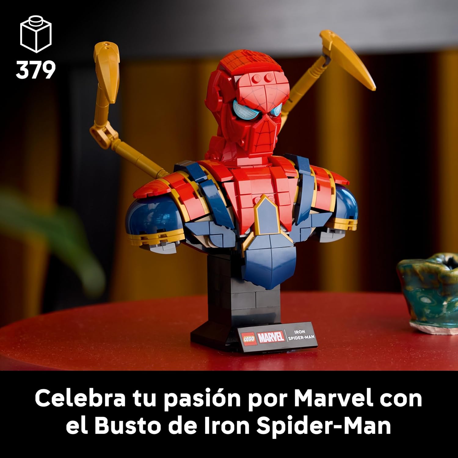 Detalle 2 de LEGO 76326 Busto Iron Spider-Man 1 figura