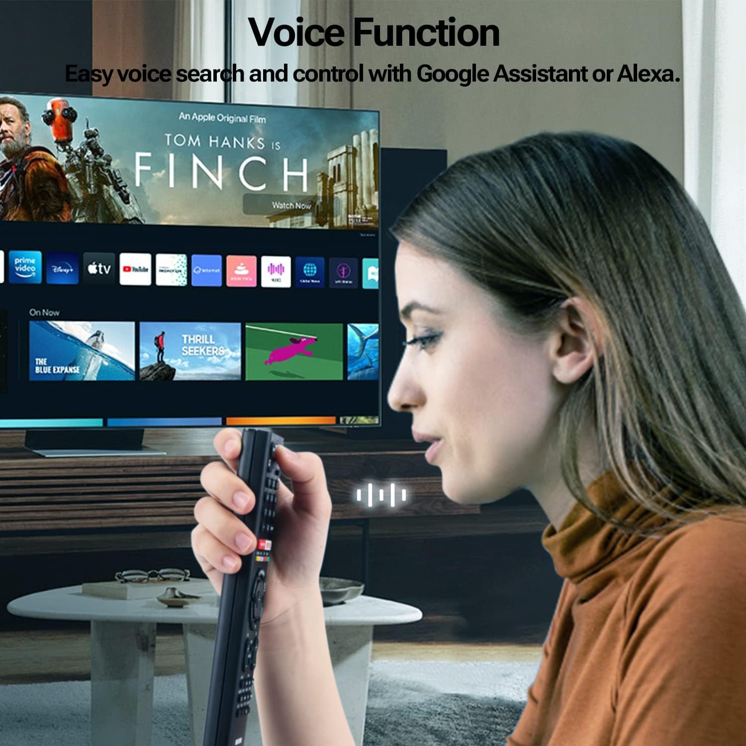 Detalle de Sony Bravia RMF-TX310U Voice Remote Replacement for All OLED/LED Smart TVs