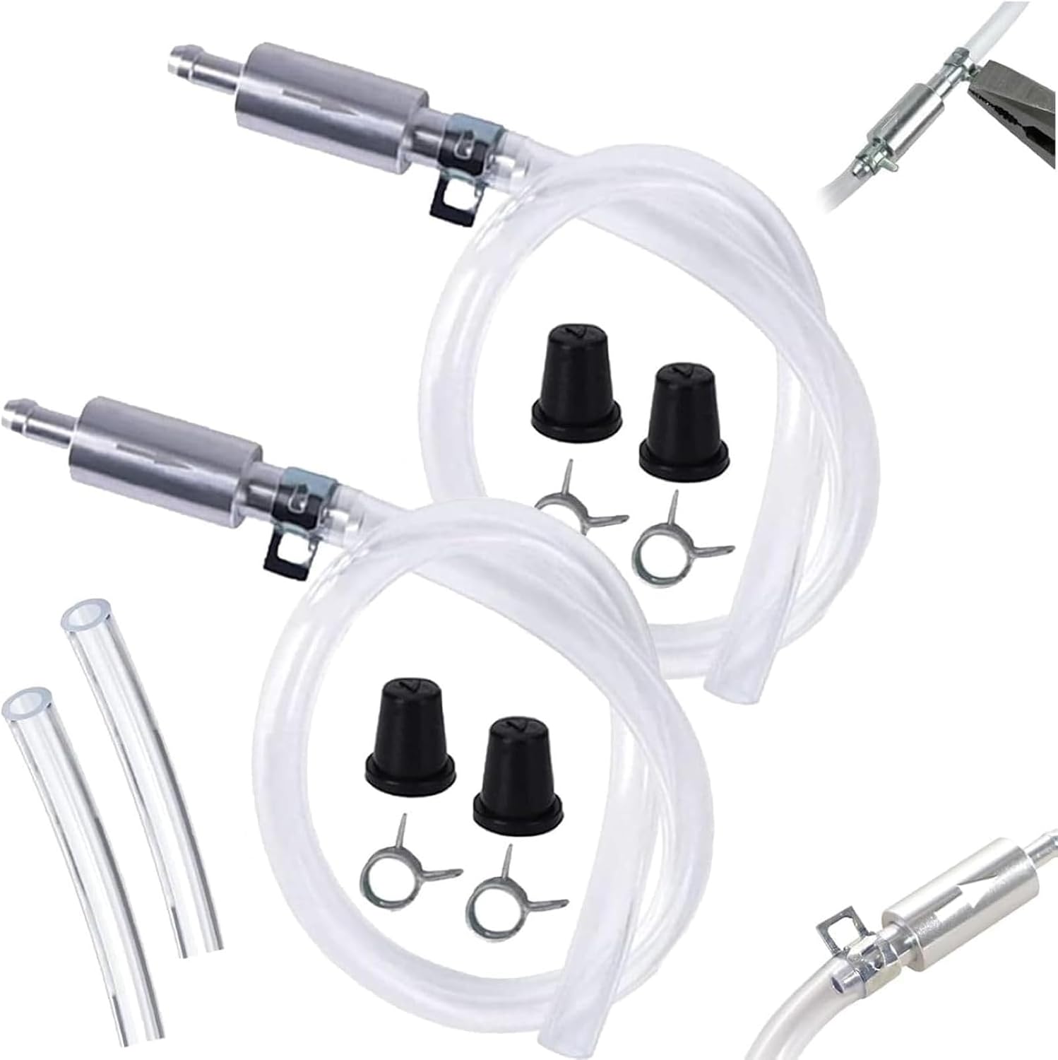 Thumbnail 6 de Universal Brake Bleeder Hose Kit, 4-Piece with One-Way Valve and Metal Clamps
