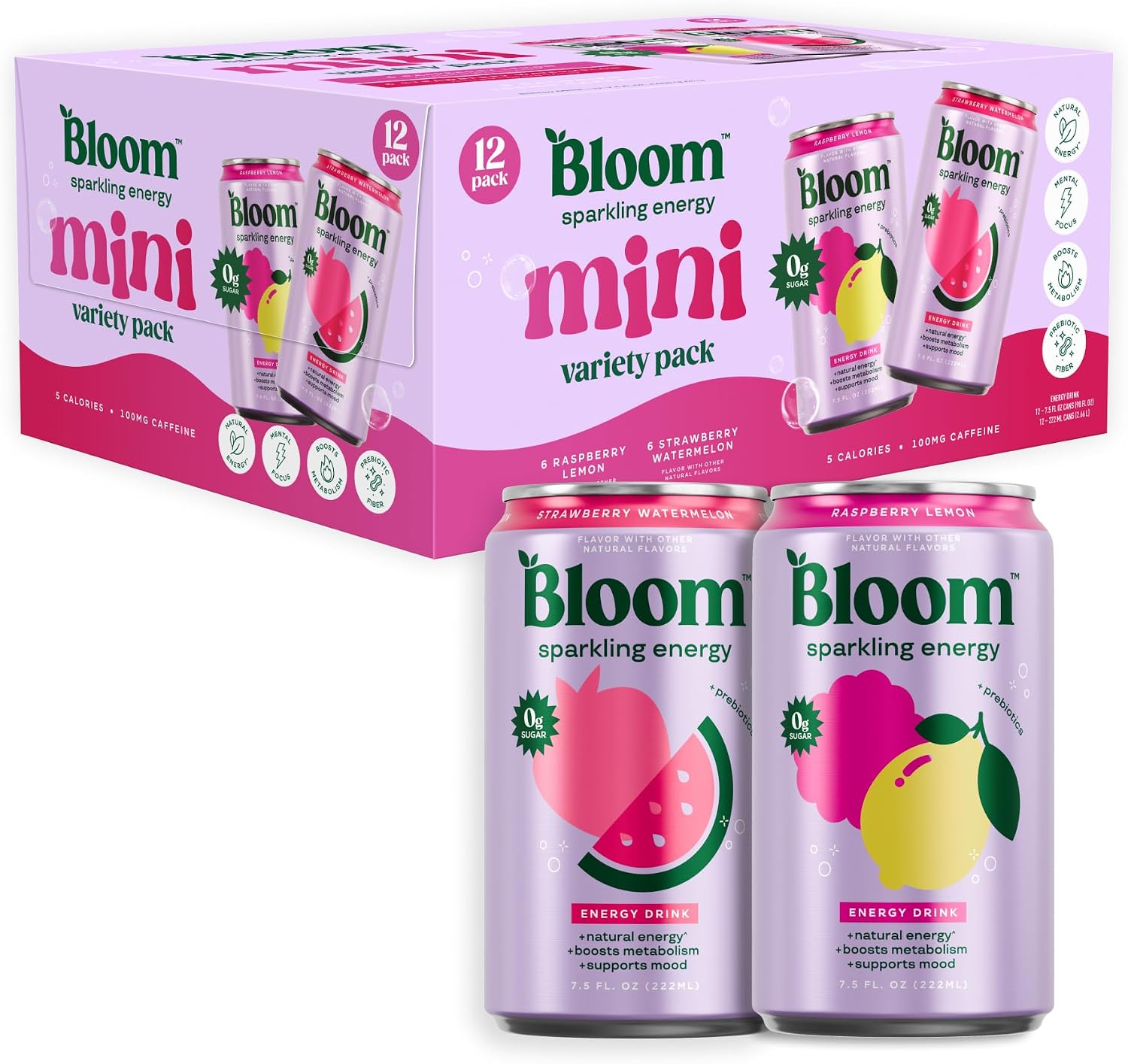Thumbnail 6 de Bloom Nutrition Apple Crisp Sparkling Energy Drink, 12oz 12 Pack: A Fresh Boost with Natural Caffeine