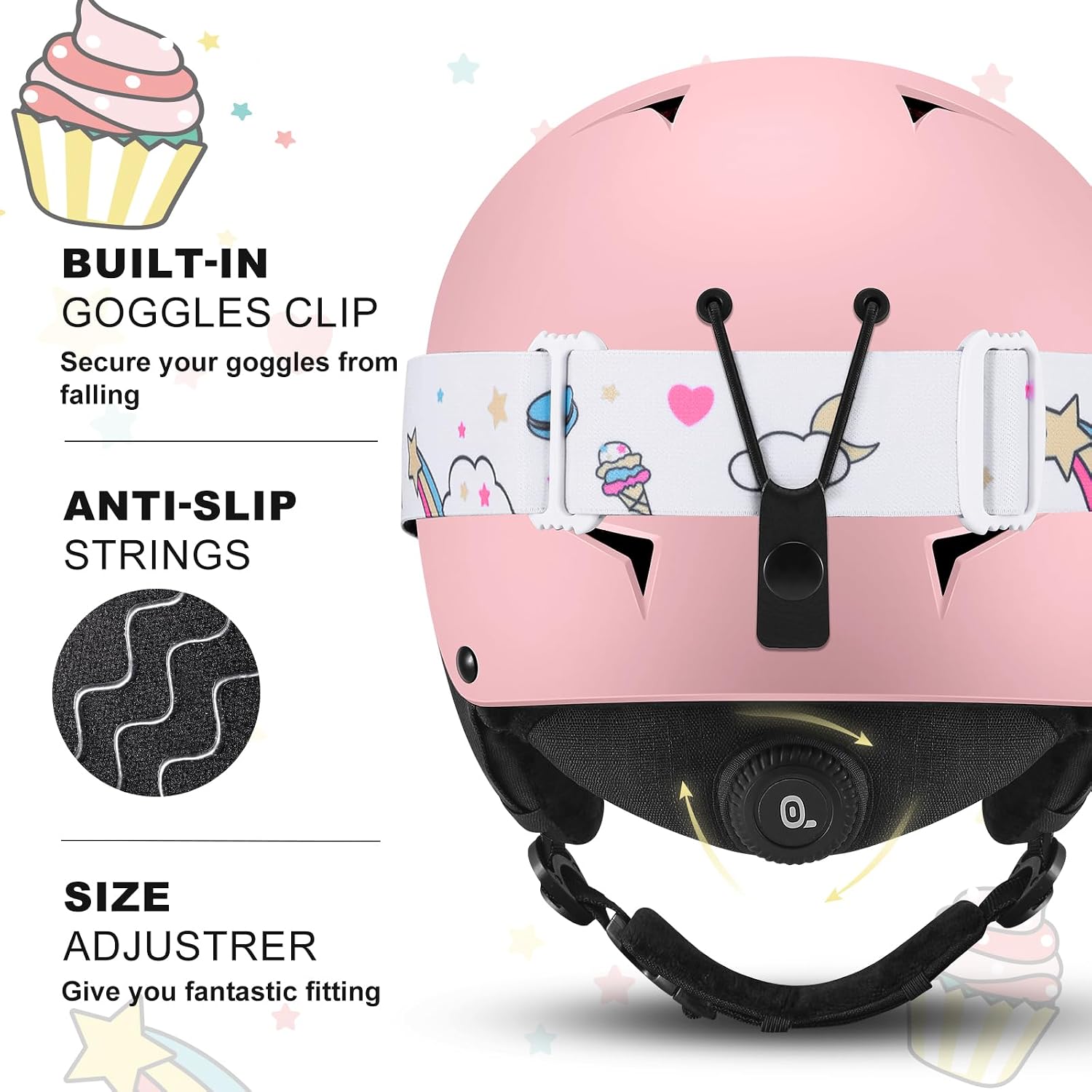 Thumbnail 4 de Odoland Kids Ski Helmet with Goggles for Ages 6-14