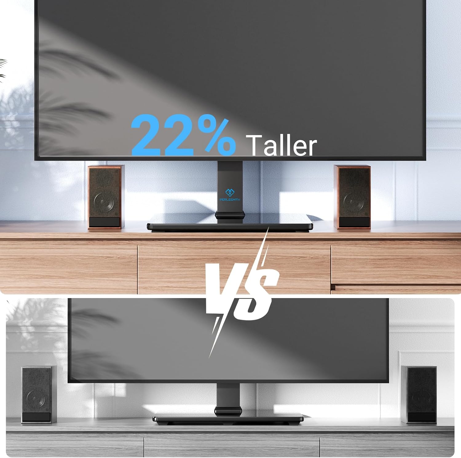 Thumbnail 3 de PERLESMITH PSTVS02-N1 Universal Swivel TV Stand for 32-75 inch TVs