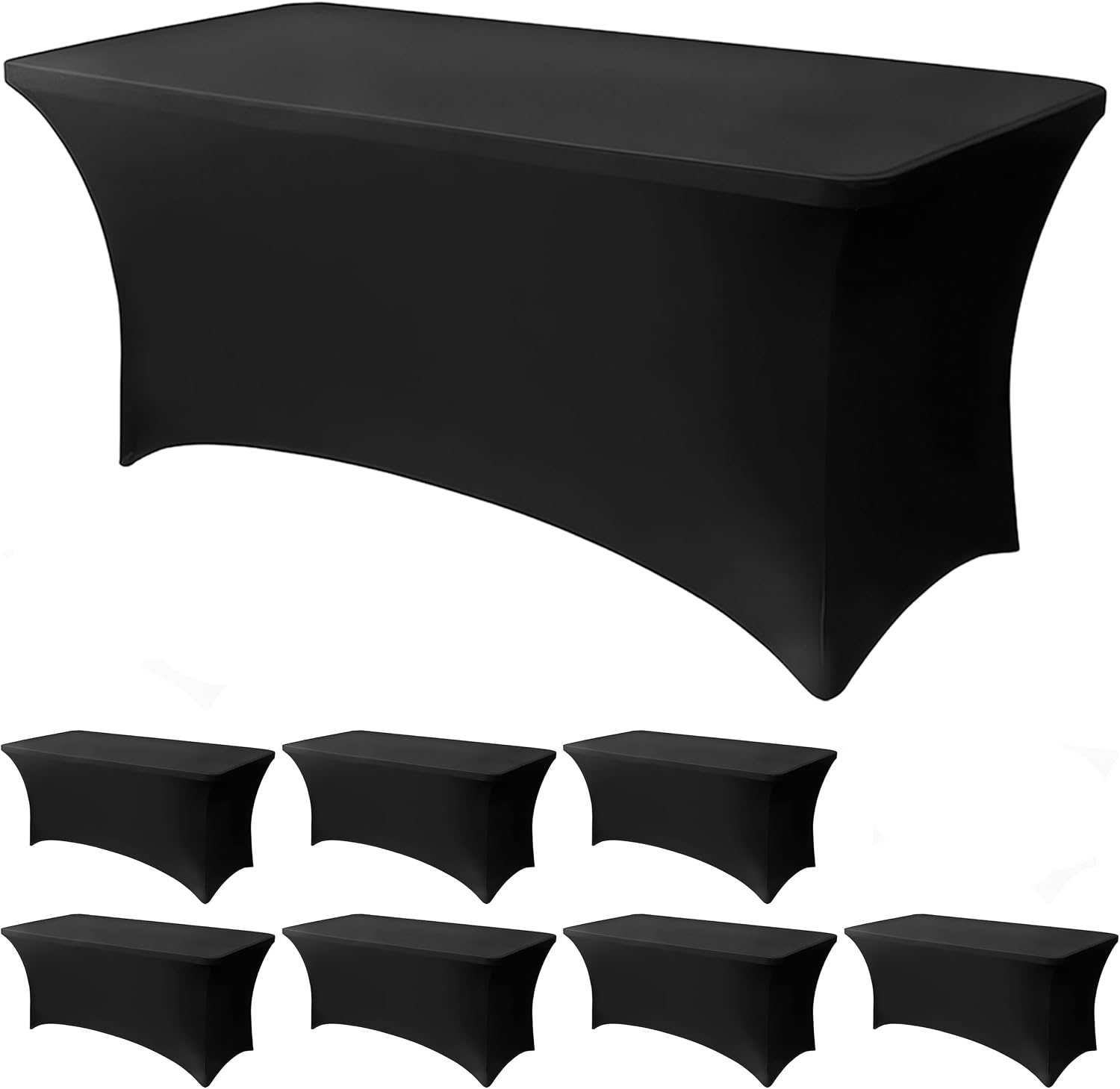 Detalle de Lemict 6FT black spandex tablecloth 30 x 72