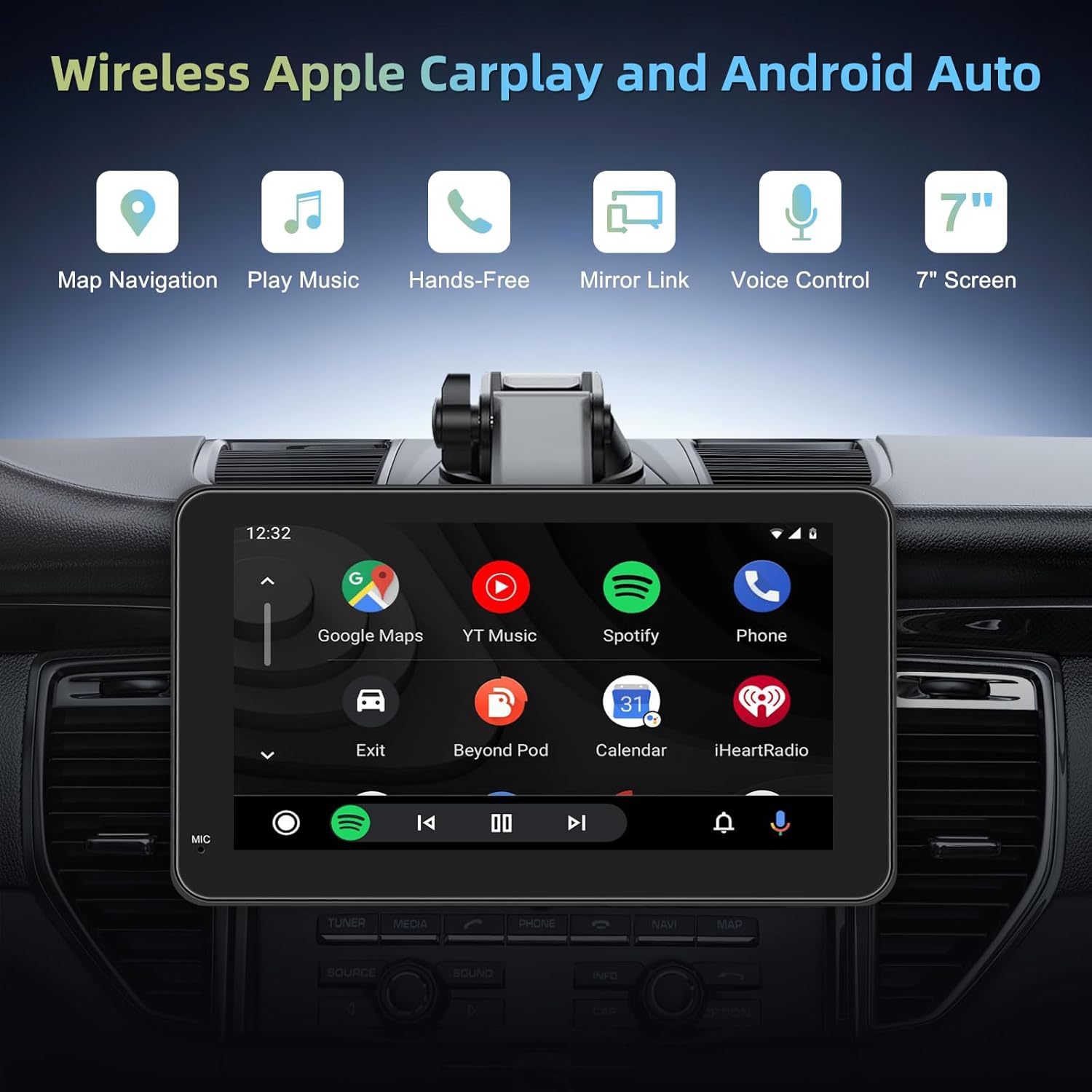 Thumbnail 1 de Senza Fili Autoradio Wireless CarPlay & Android Auto 7'' – XVDXVC