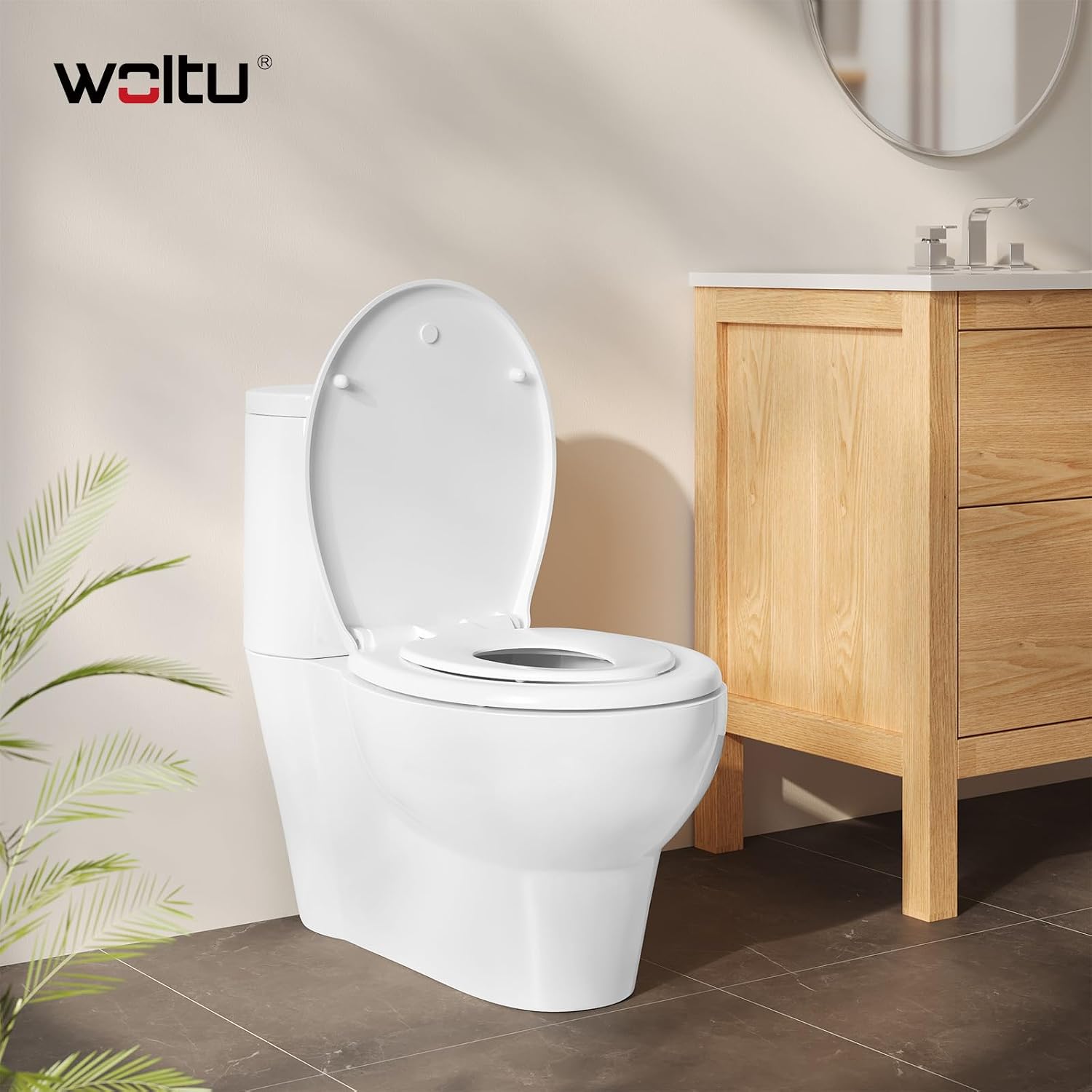 Detalle de Family child toilet seat, soft close 175 kg