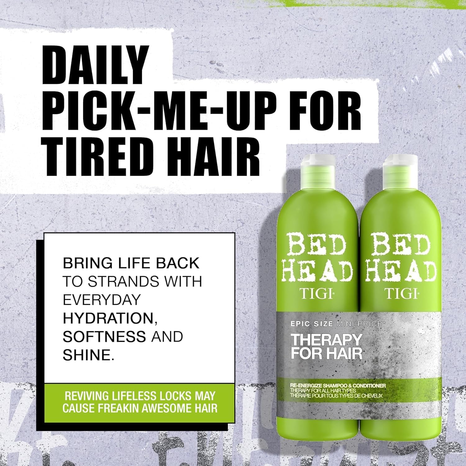 Detalle 2 de Bed Head Re-Energise après-shampooing 750 ml