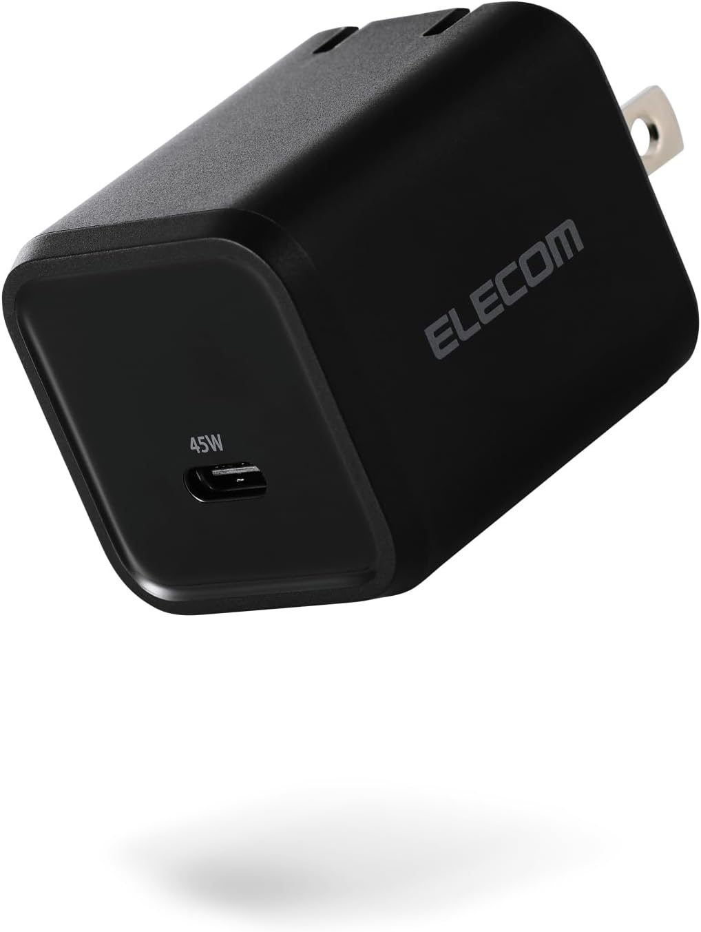 Detalle de エレコム EC-AC12245BK USB-C充電器 45W PD・PPS対応、1ポート・スイング式プラグ