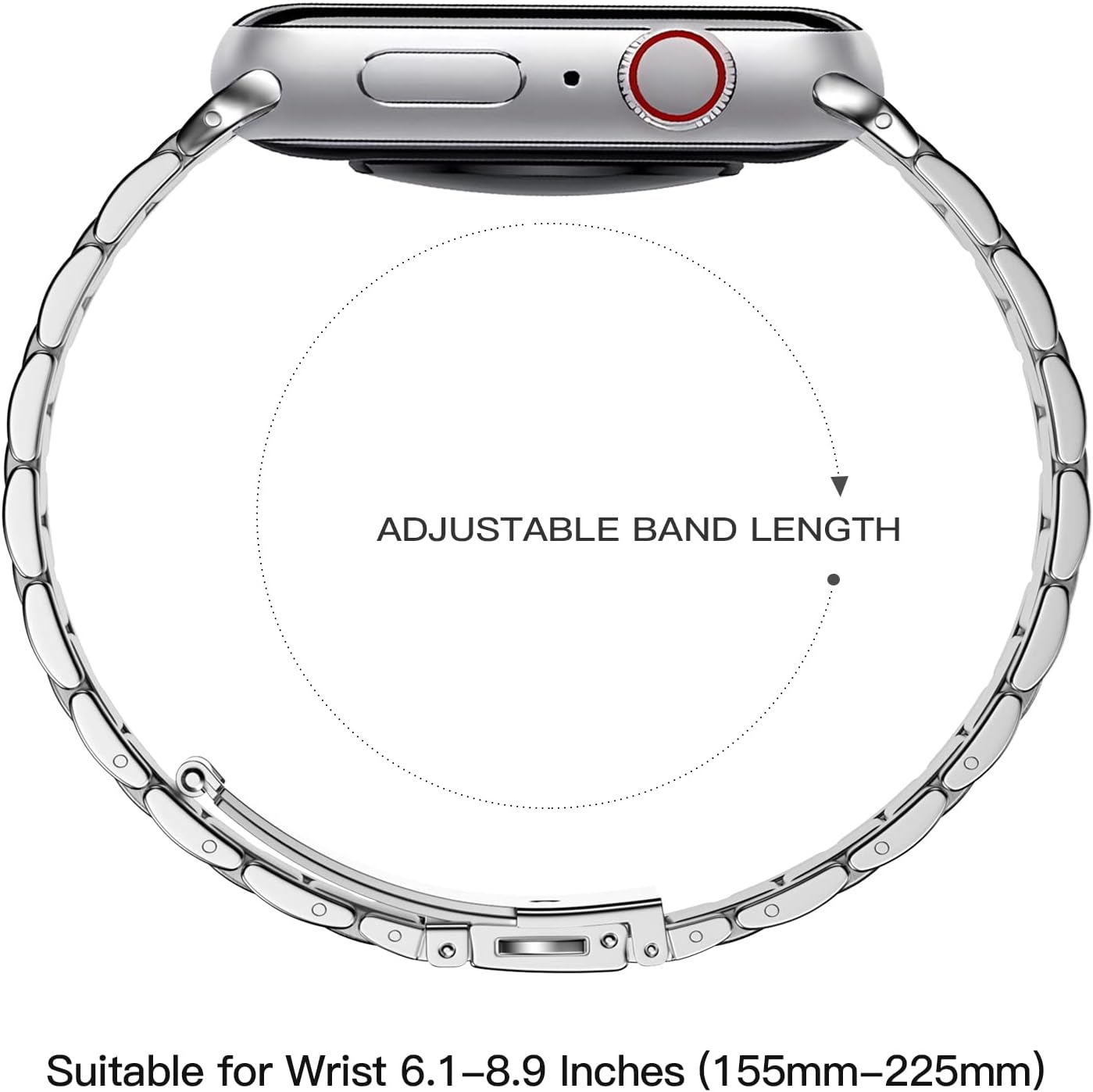 Thumbnail 6 de Netolo Metal Straps stainless steel band for Apple Watch (Series 1–11, SE/SE 2, 42/44/45/46mm)
