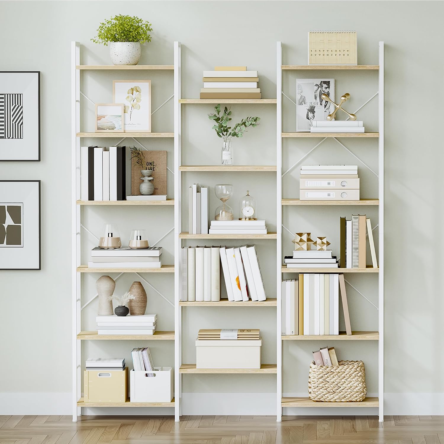 Detalle de Hzuaneri Librería 17 estantes 24×152×186 cm