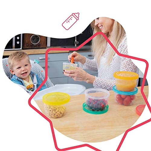 Detalle 2 de Badabulle Pots de Conservation Badabowls – Lot de 12 boîtes de 250 ml, 100% hermétiques, fabriquées en France