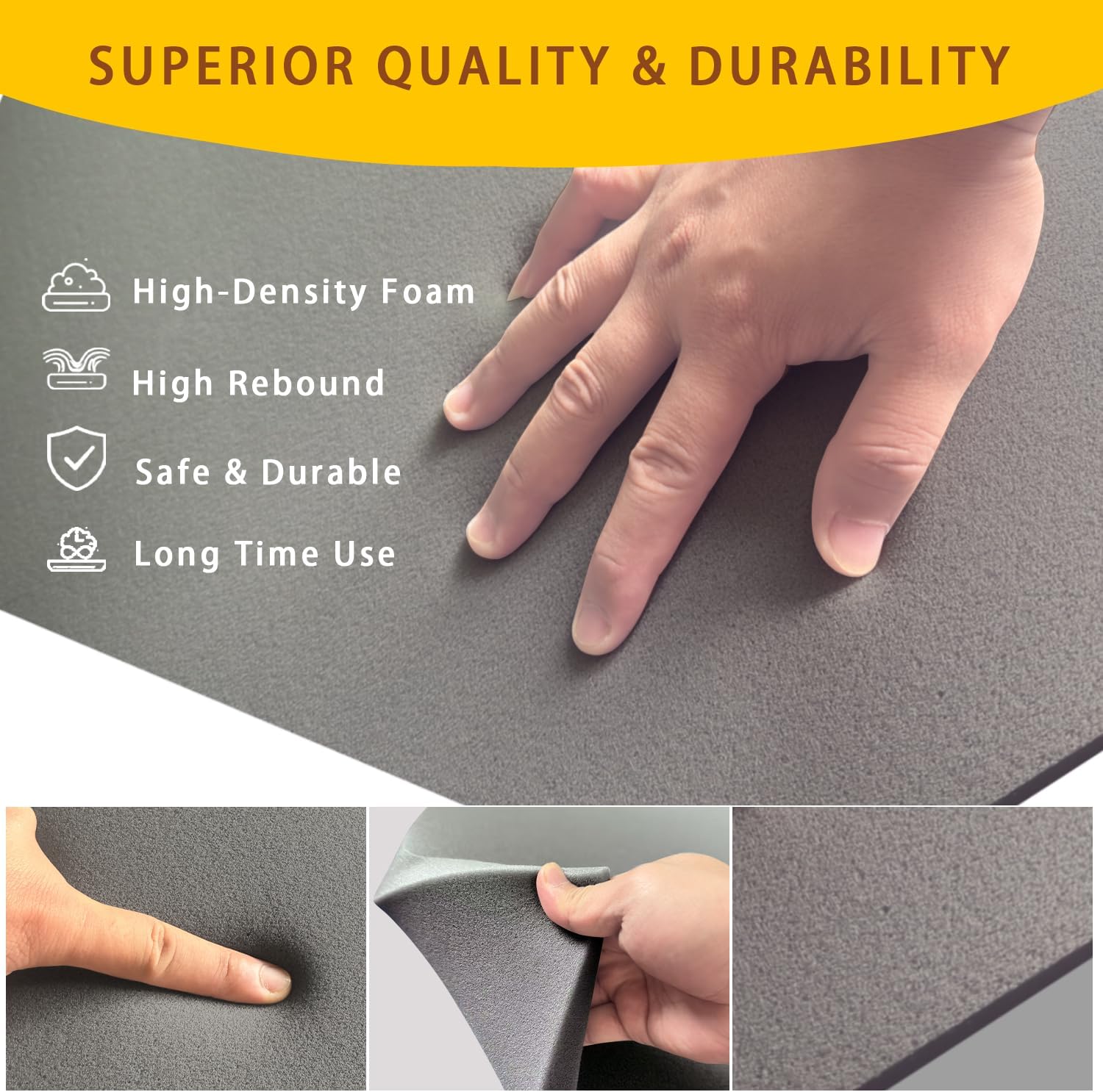 Detalle 2 de Aslhuioo Sofa Support Boards for 2 Seater (50 x 50cm) – cushion sag repair under-seat foam saver