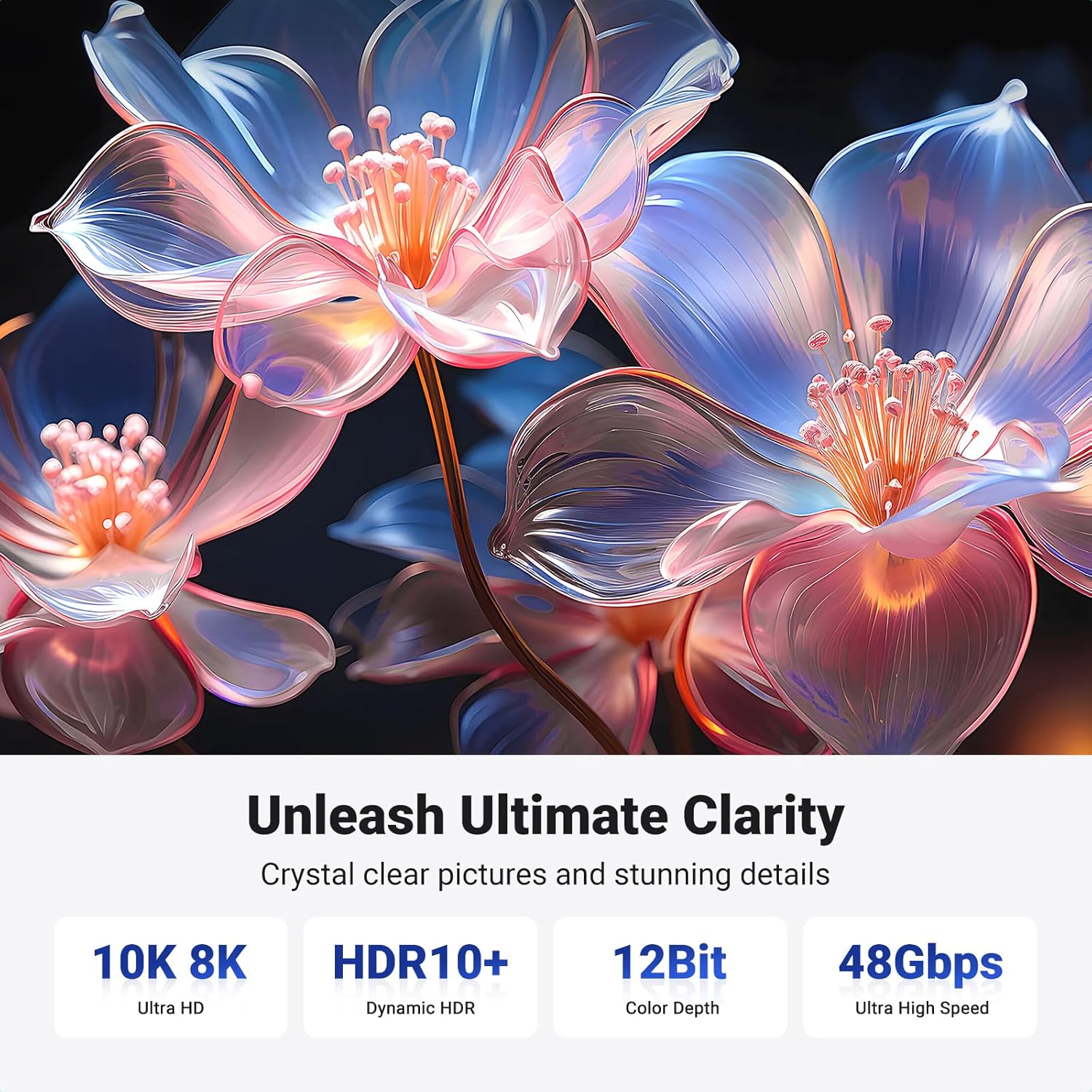 Thumbnail 2 de UGREEN 10K 8K 60Hz Câble HDMI 2.1 Certifié – Ultra Haute Vitesse 48 Gbps, eARC et VRR