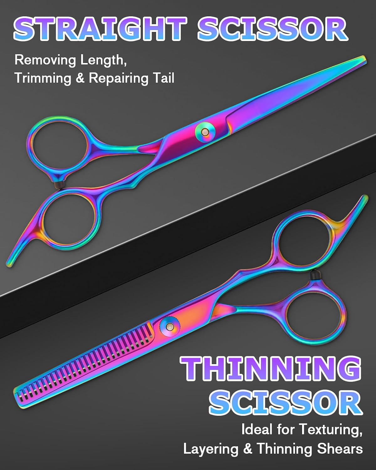 Detalle de Lictin Hairdressing Scissors Set (6.7-inch) with Straight & Thinning Shears