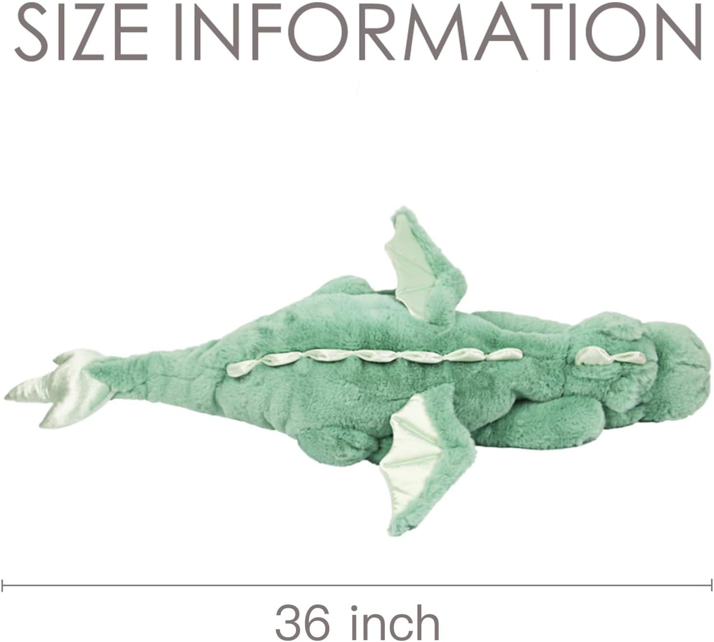 Detalle de ARELUX Large 36in Cute Dragon Plush Pillow: Soft, Safe, Multi-Purpose Cuddly Giant