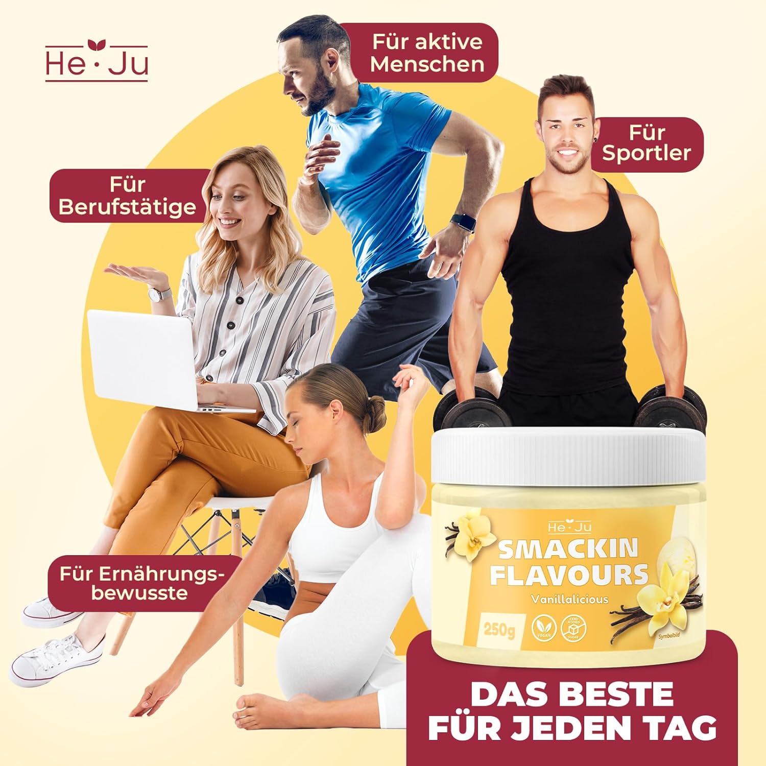 Thumbnail 6 de He-Ju Flavour Pulver Vanille 250g 🍨