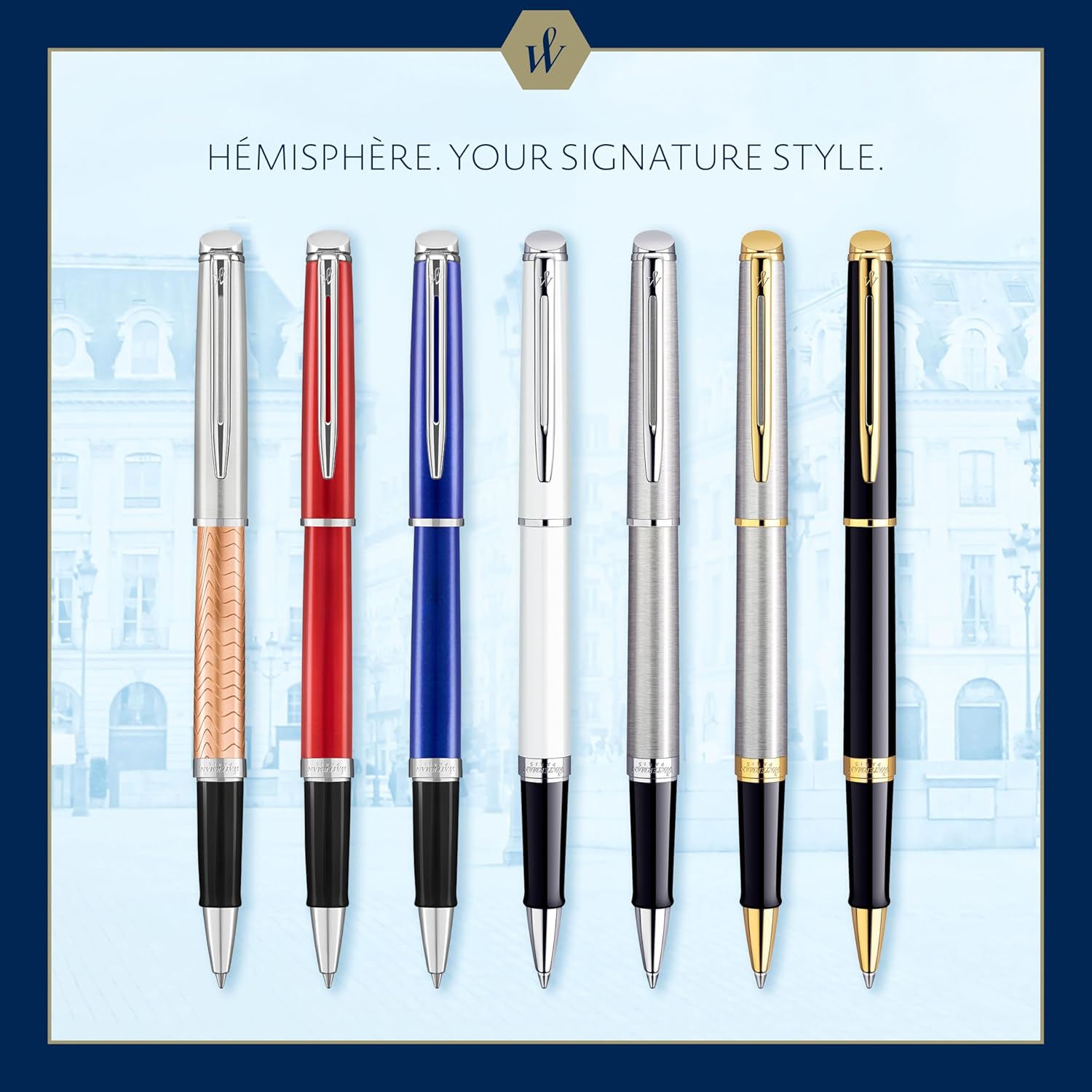 Thumbnail 7 de Waterman Hémisphère roller negro brillante, oro 23k, estuche