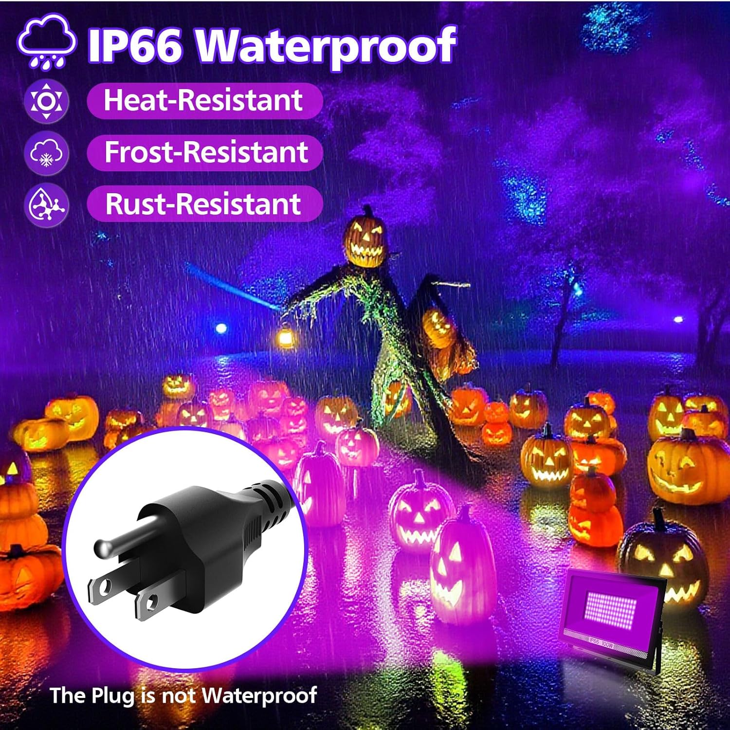 Thumbnail 4 de T-SUN 100W LED Black Light Flood Light for Glow Parties