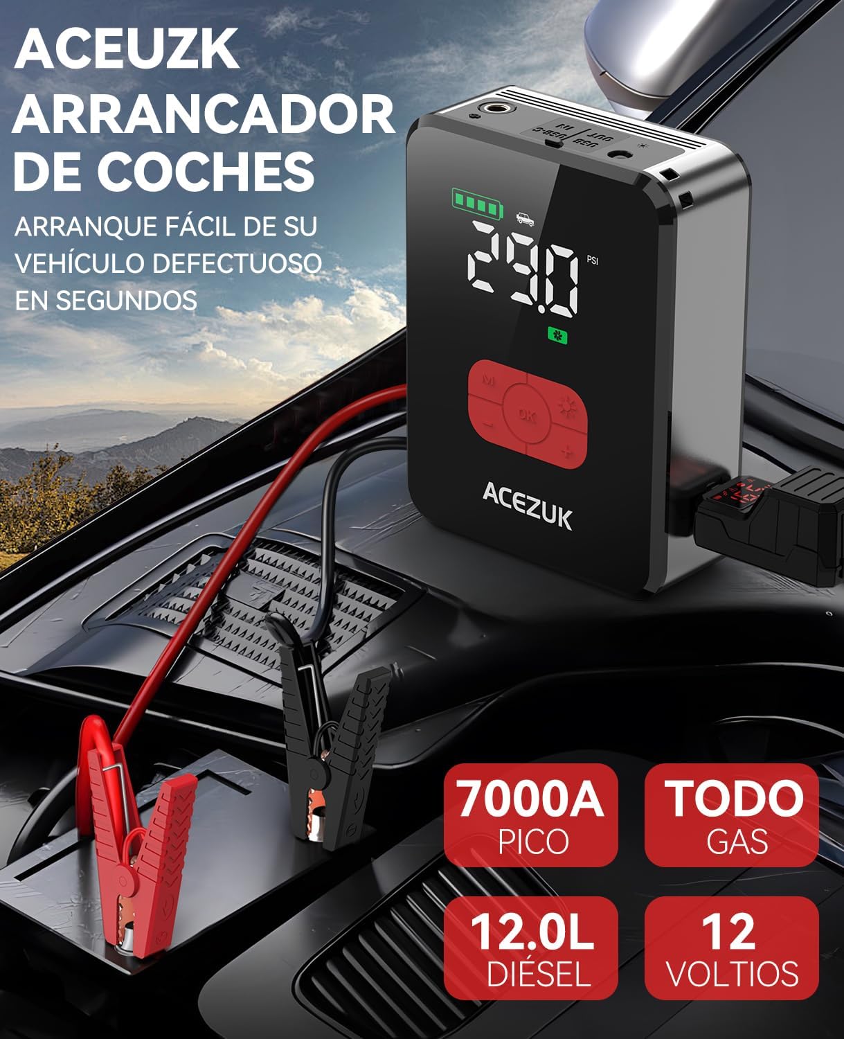 Thumbnail 1 de ACEZUK 7000A Arrancador con Compresor 150 PSI