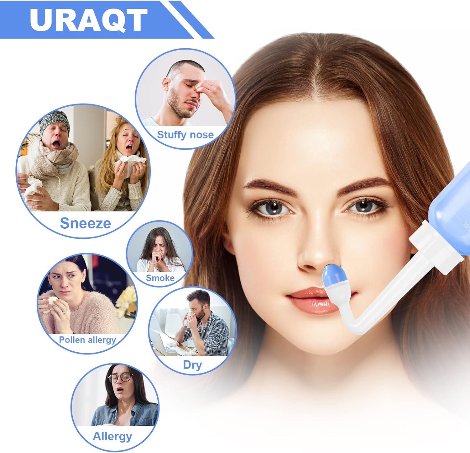 Detalle 1 de URAQT Neti Pot 300ml 🩺