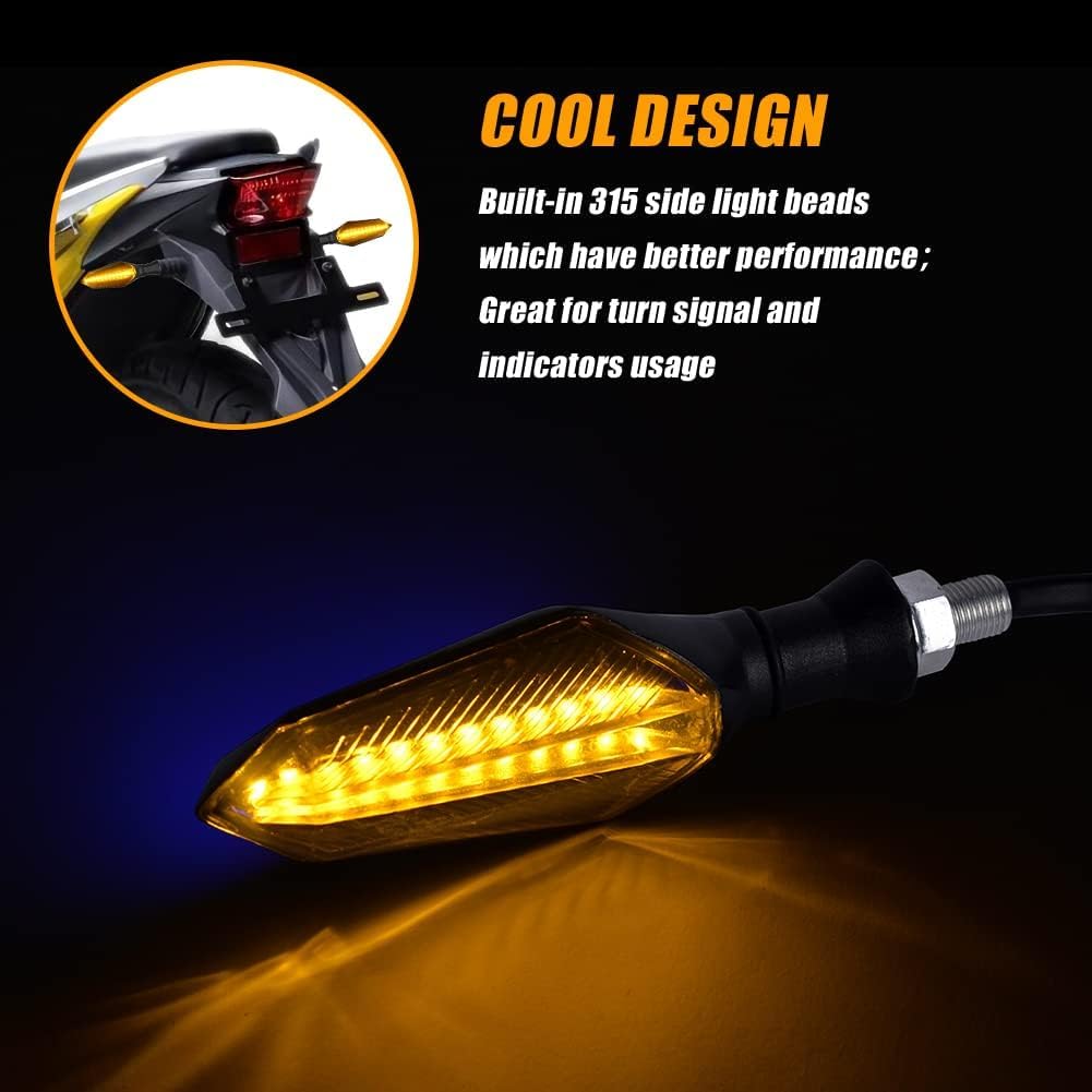 Thumbnail 3 de URAQT Motorcycle LED Turn Signal with 4 LEDs – Waterproof, 12V, DRL & Brake Light