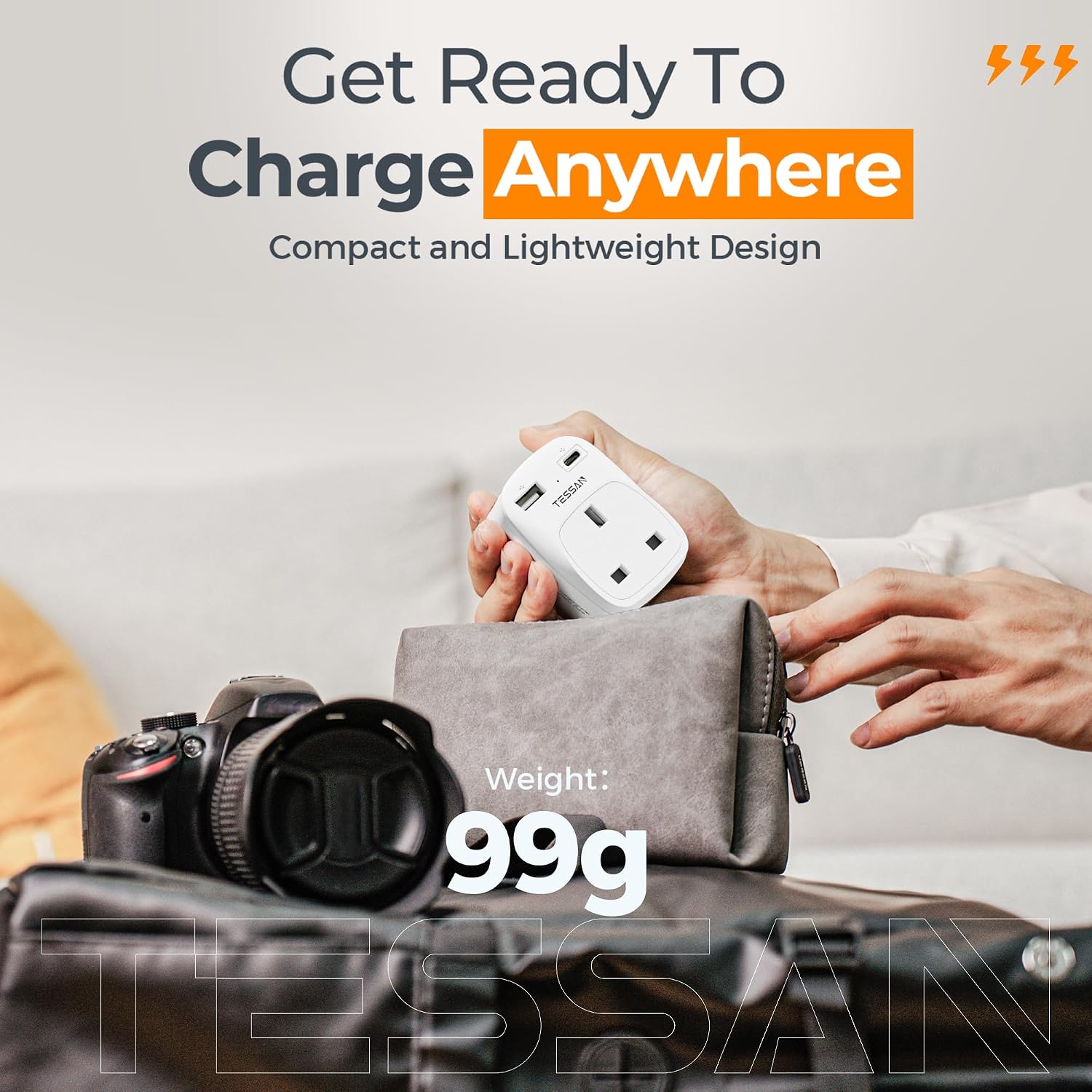 Thumbnail 4 de UK to Europe travel plug adapter with 2 USB