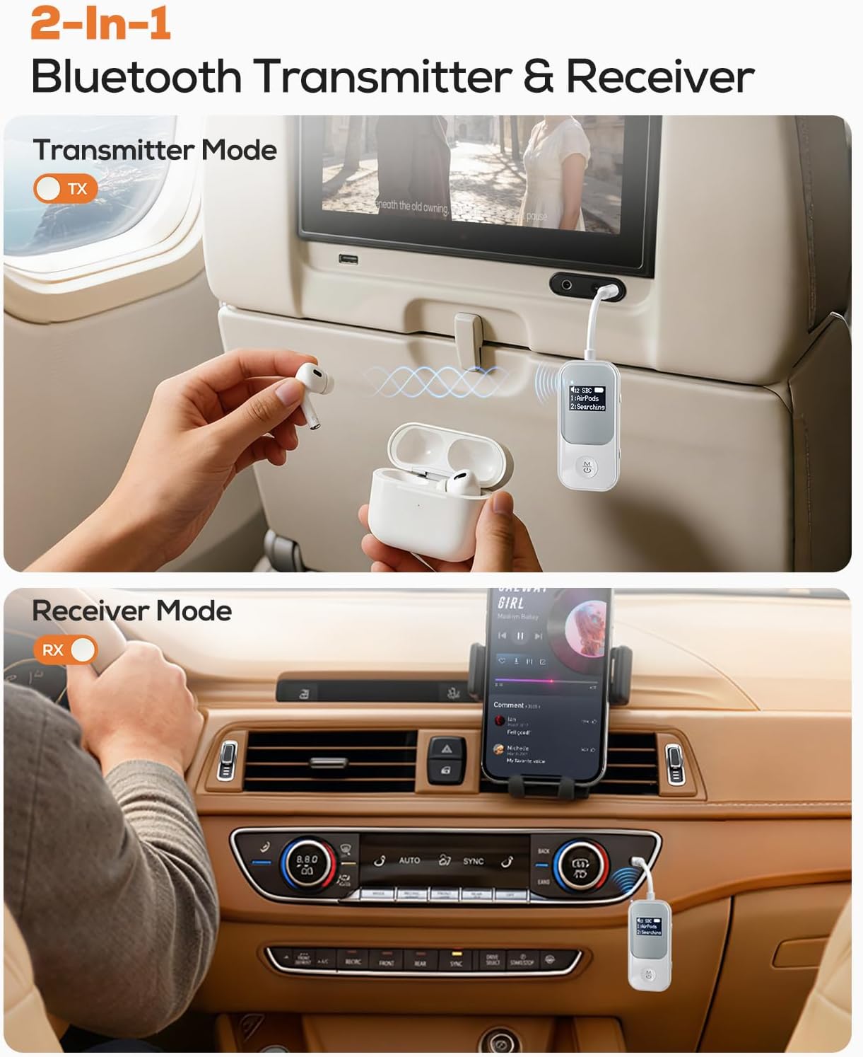 Detalle de Nulaxy Bluetooth Adapter with Screen