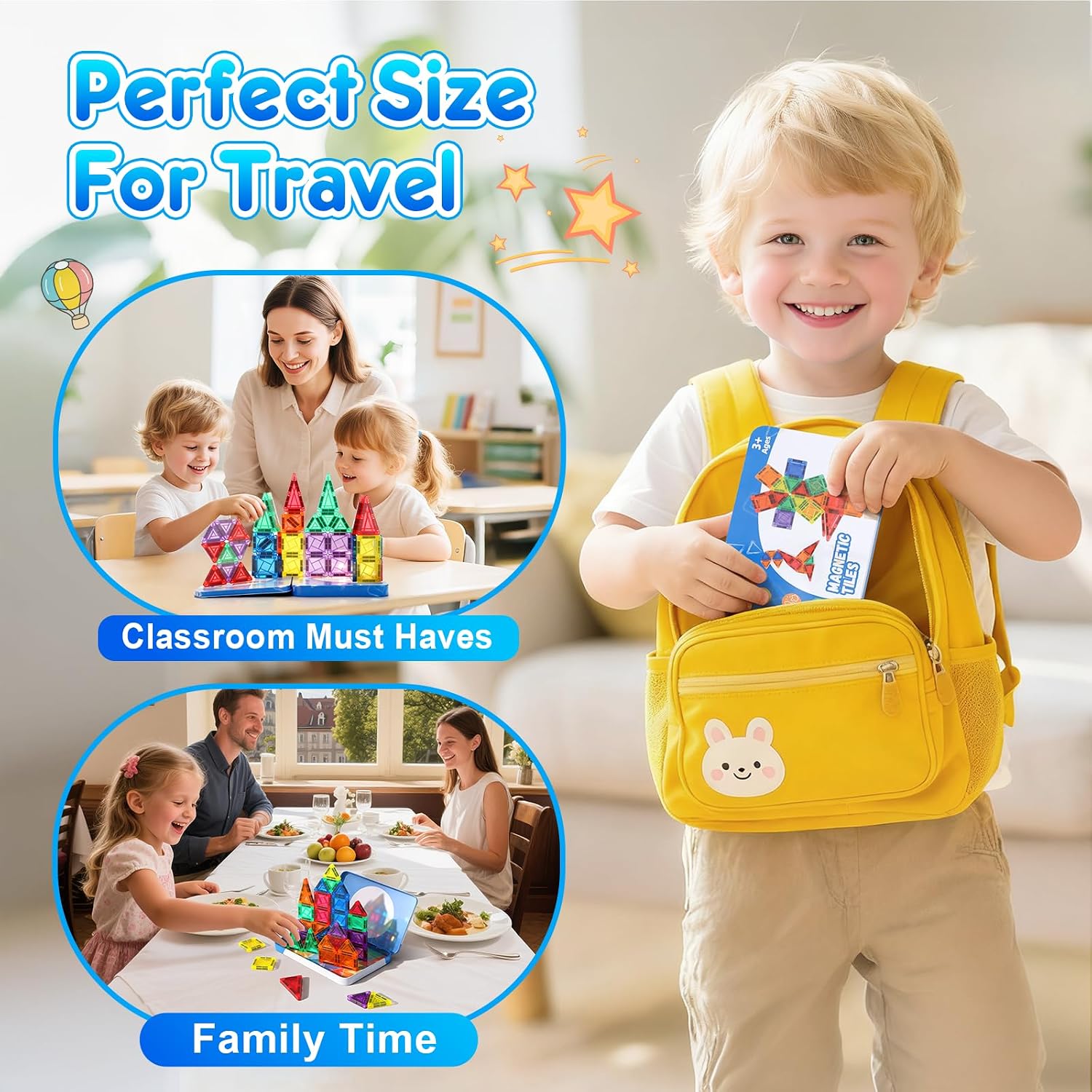 Thumbnail 4 de CS COSDDI Magnetic Tiles set 42 pcs for kids 🧩
