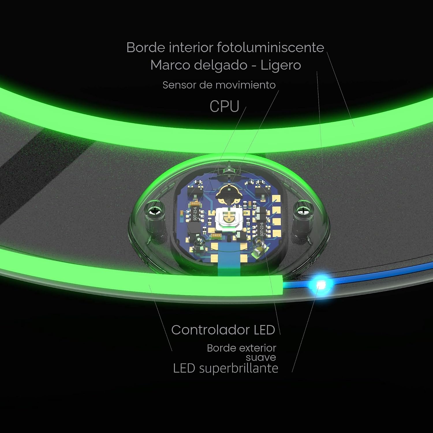Detalle de TOSY Flying Ring - 12 LEDs superbrillantes, modo perdido y uso versátil para piscina, playa y camping
