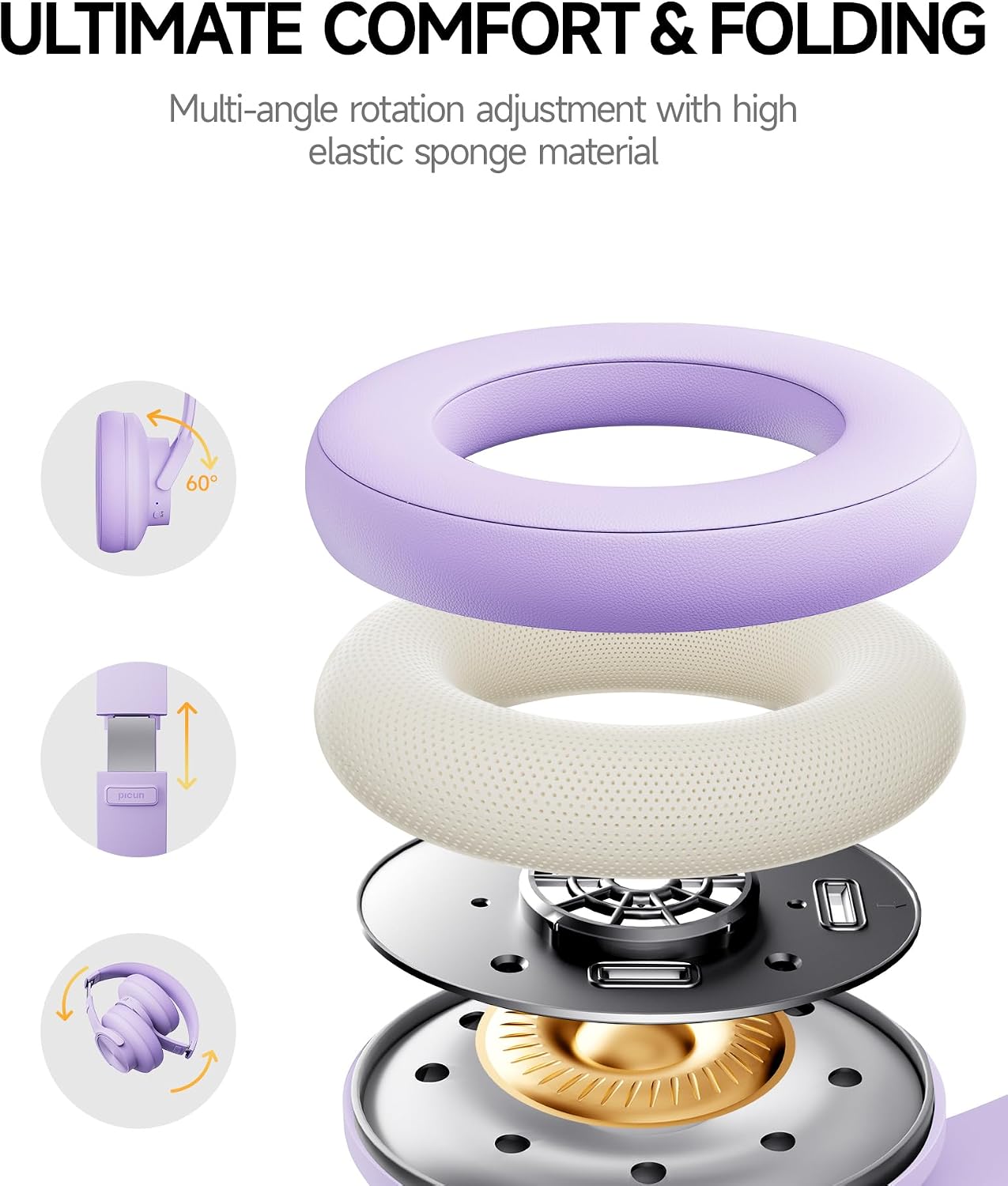 Detalle de Picun Over-Ear Headphones B8