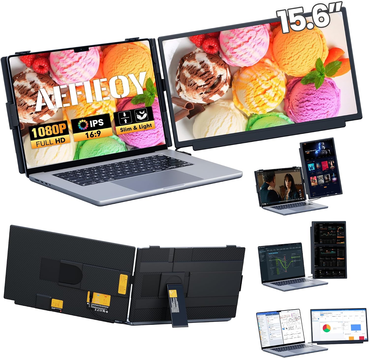 Detalle de Upgraded 15.6" Laptop Screen Extender with 4-in-1 Modes