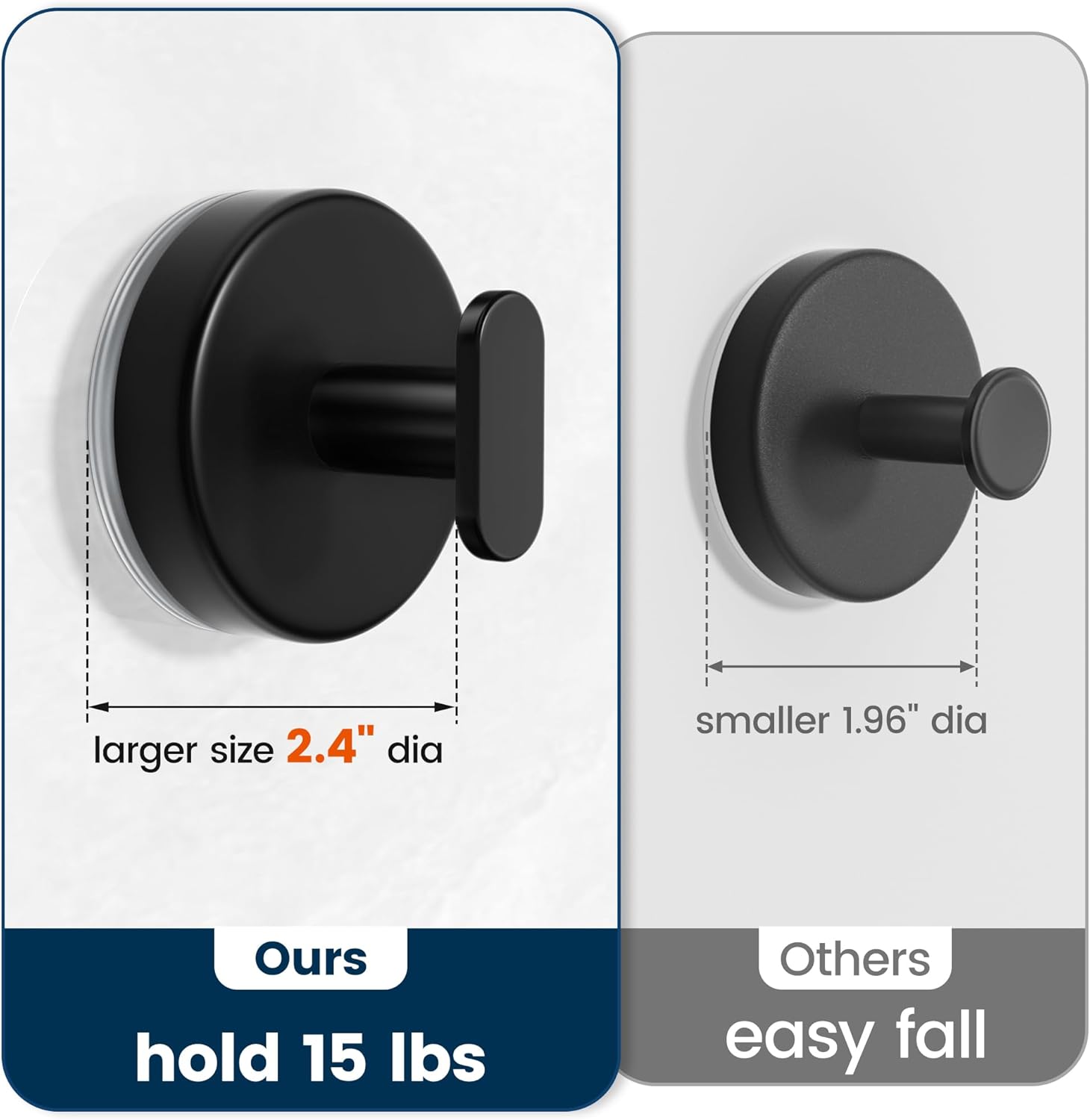 Thumbnail 2 de pickpiff Suction Cup Hooks 15LB 4-Pack