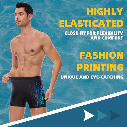 Thumbnail 2 de AMZSPORT Maillot de Bain Homme Short de Bain à Séchage Rapide — Bleu Noir M