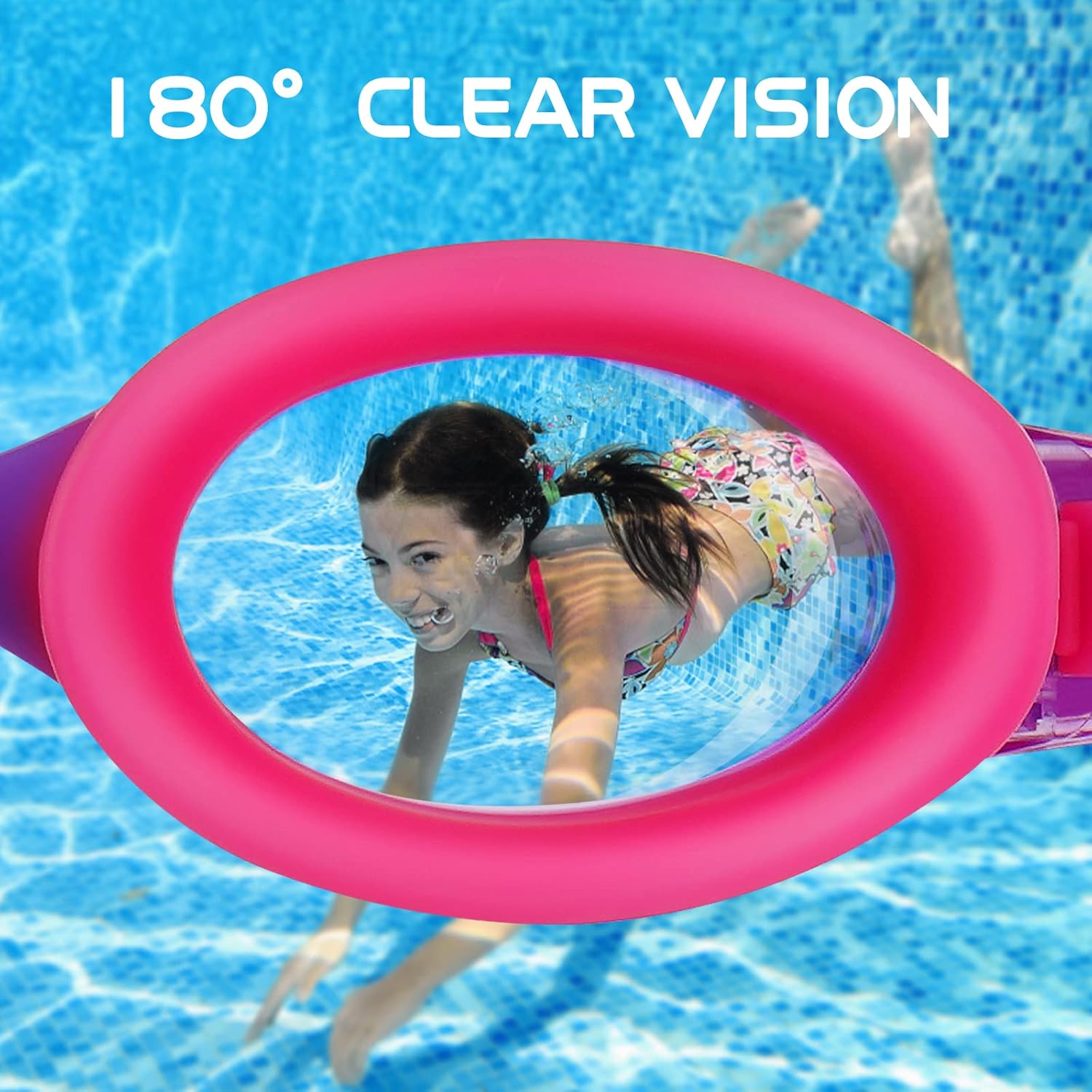 Thumbnail 1 de JATEKA Occhialini da nuoto bambini unisex 4-14 anni, anti-appannamento e lenti mirror HD con protezione UV