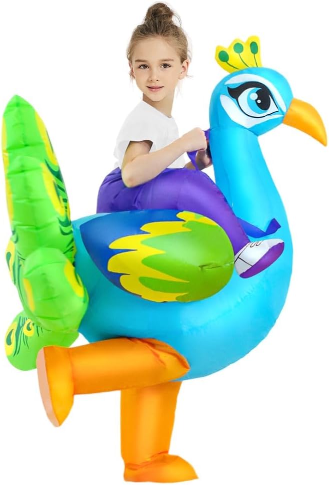 Detalle 2 de KOOY Inflatable Peacock Costume, 190T Polyester