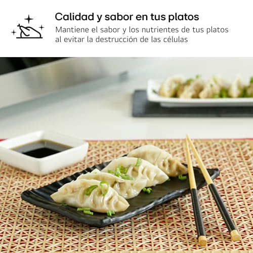 Detalle de LG MH6535GDS Smart Inverter: Microondas 1000 W con grill 900 W, 25 L, negro
