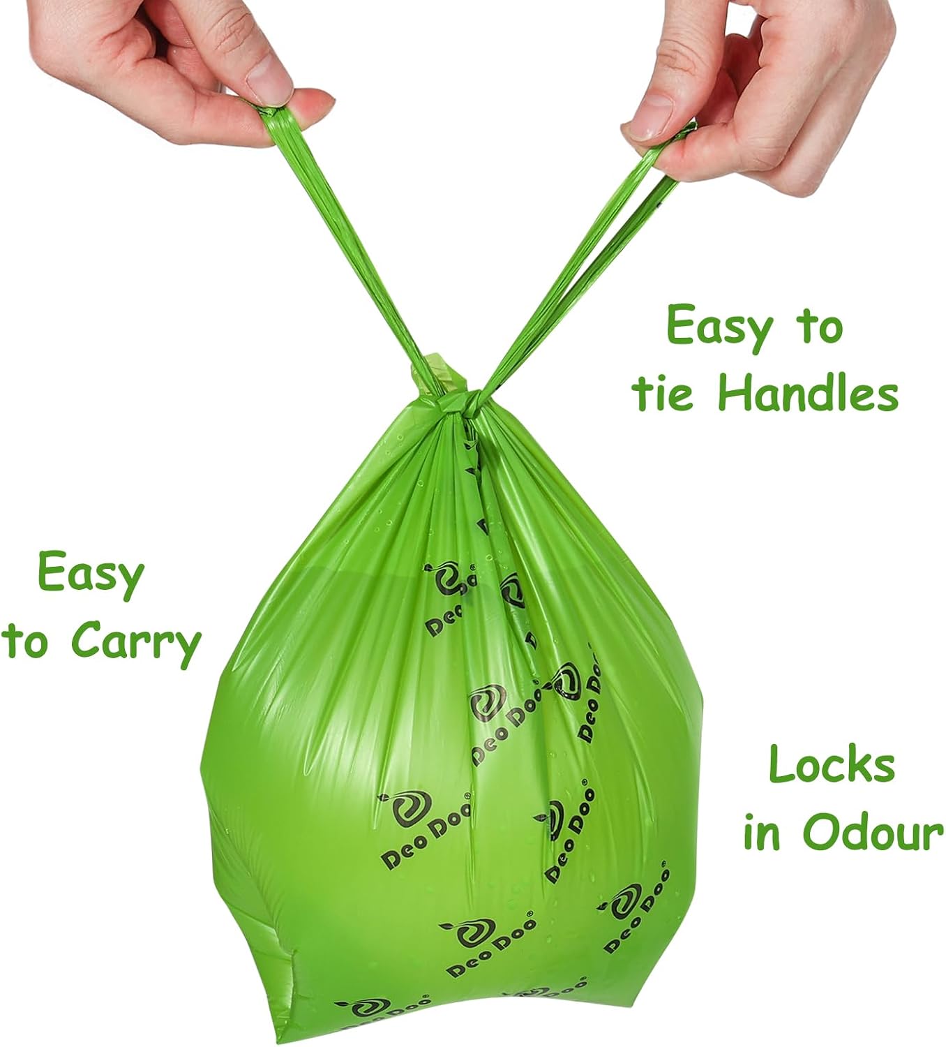 Detalle 2 de Poo Bags Dogs with Tie Handle Cherry Blossom Scented Poop Bags – 450 Packs, Extra Thick & Leak-Proof