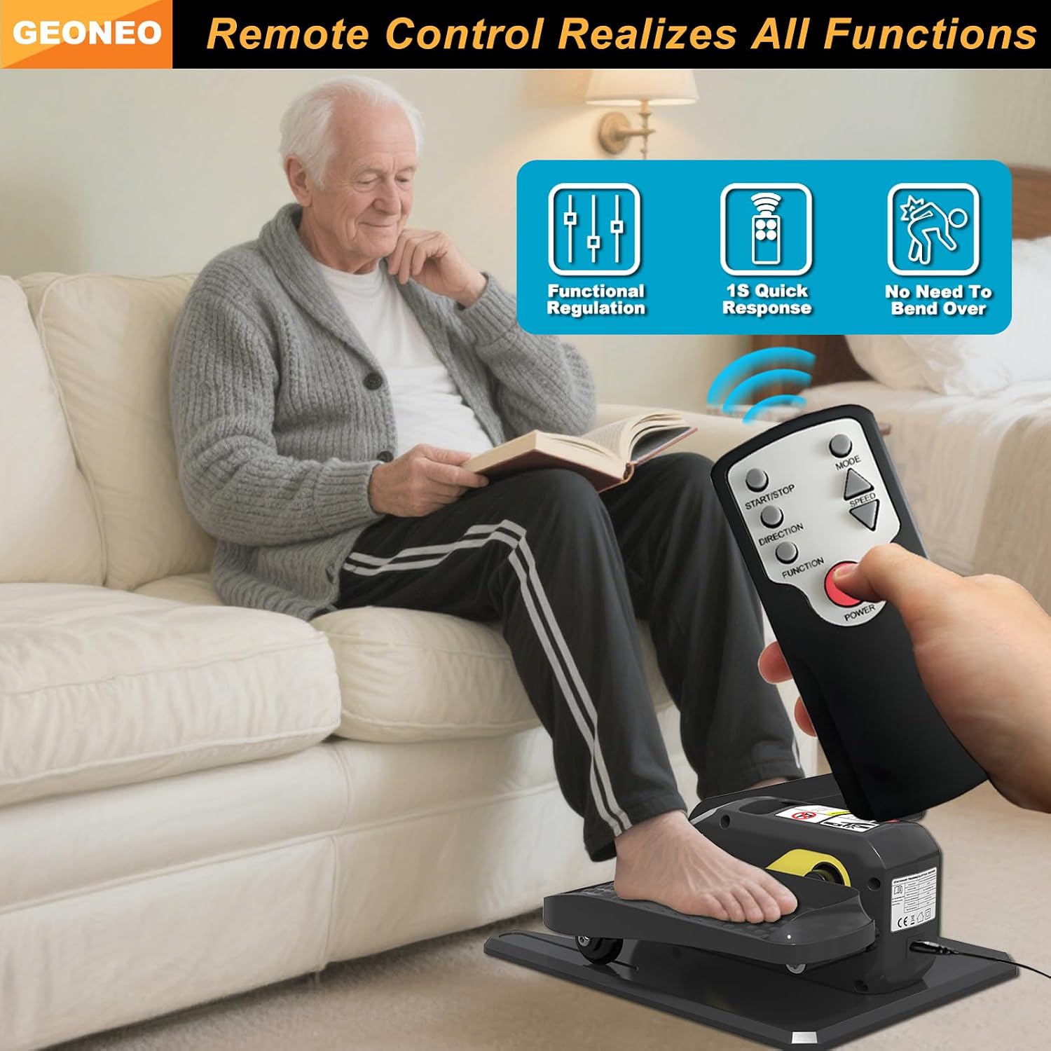 Thumbnail 4 de GEONEO Under Desk Elliptical 12 speeds 🏃♀