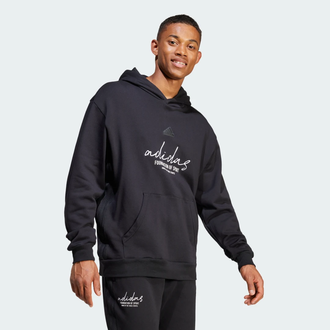 Thumbnail 2 de Adidas Sudadera con capucha Brand Love Negro