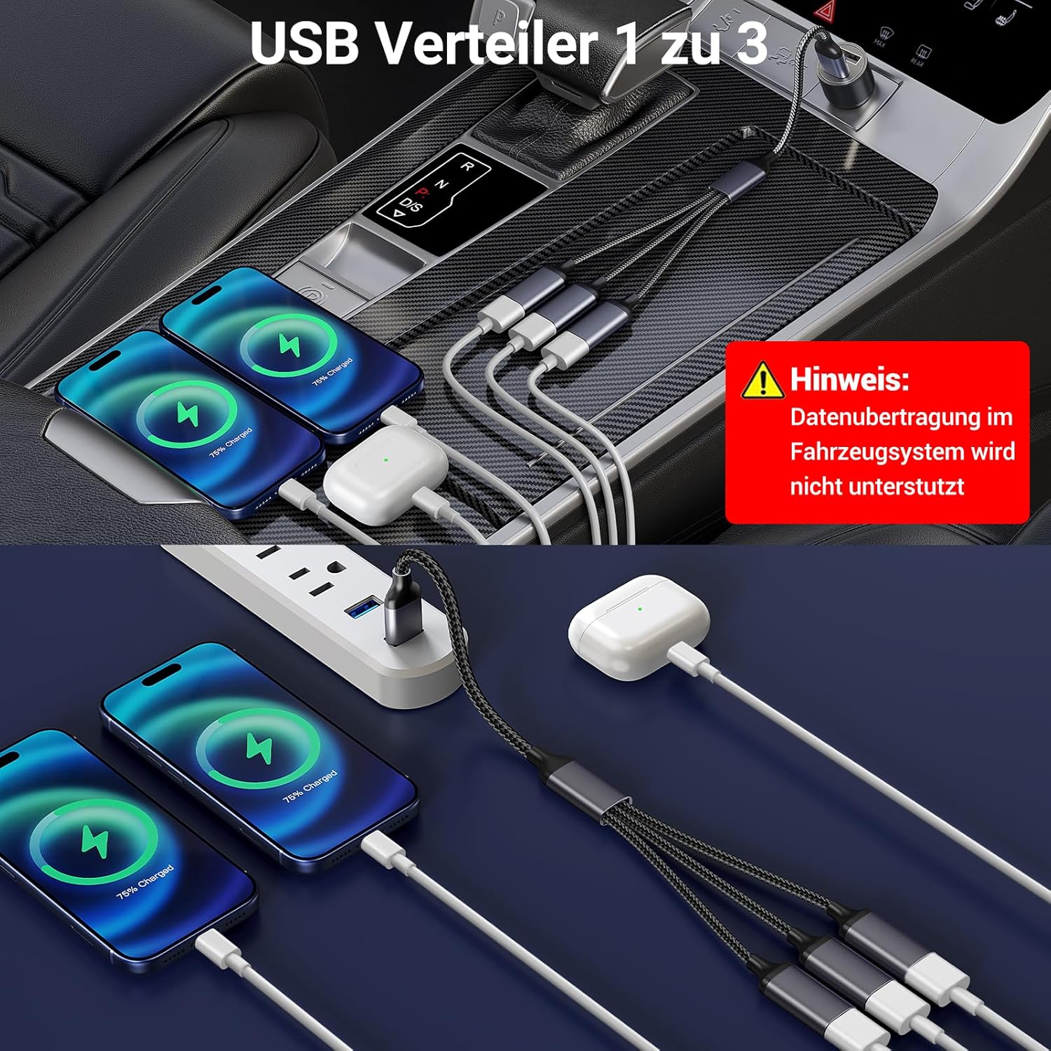 Thumbnail 3 de KiwiBird USB Splitter 1 zu 3 5 Gbps
