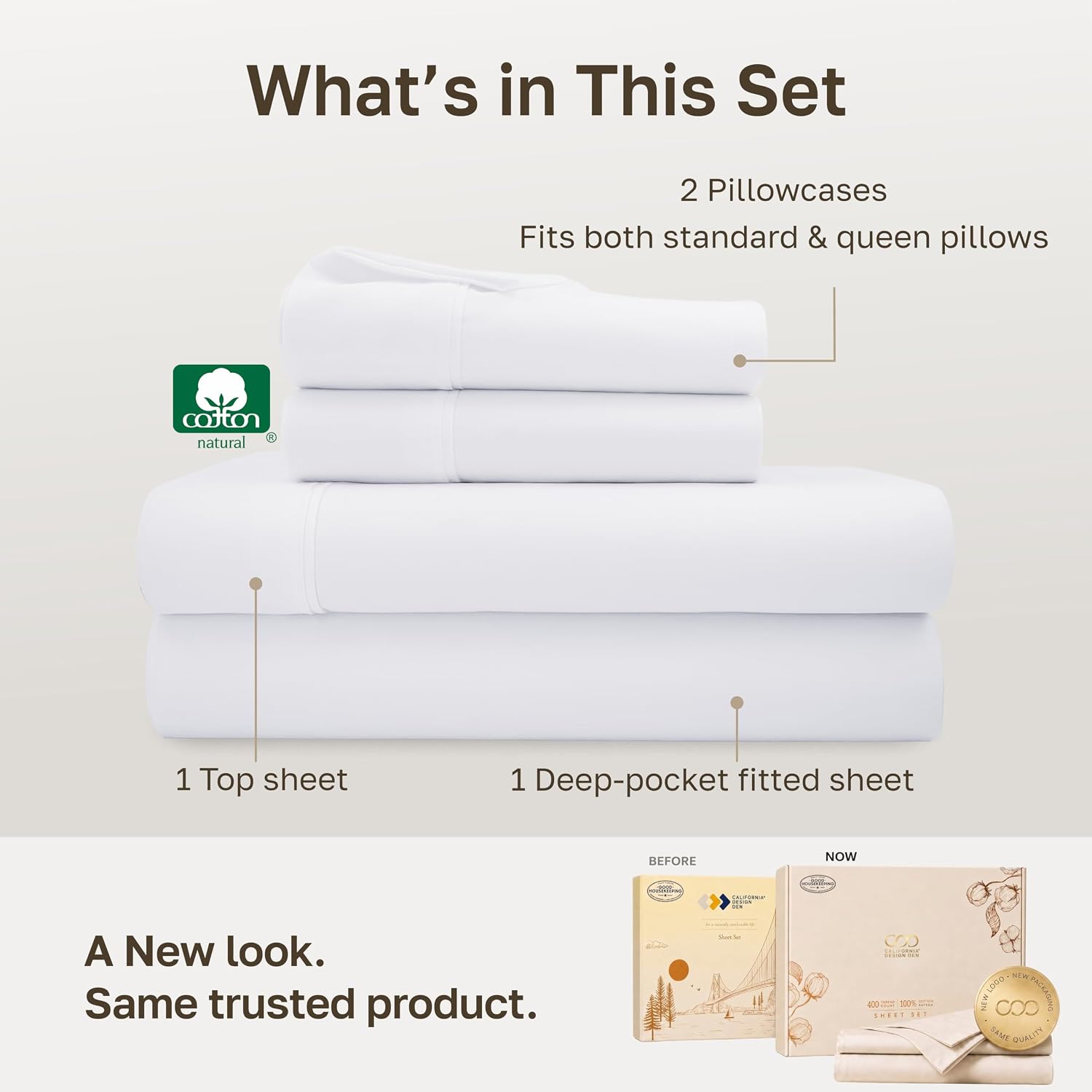 Detalle de California Design Den 400 Thread Satin Sheets