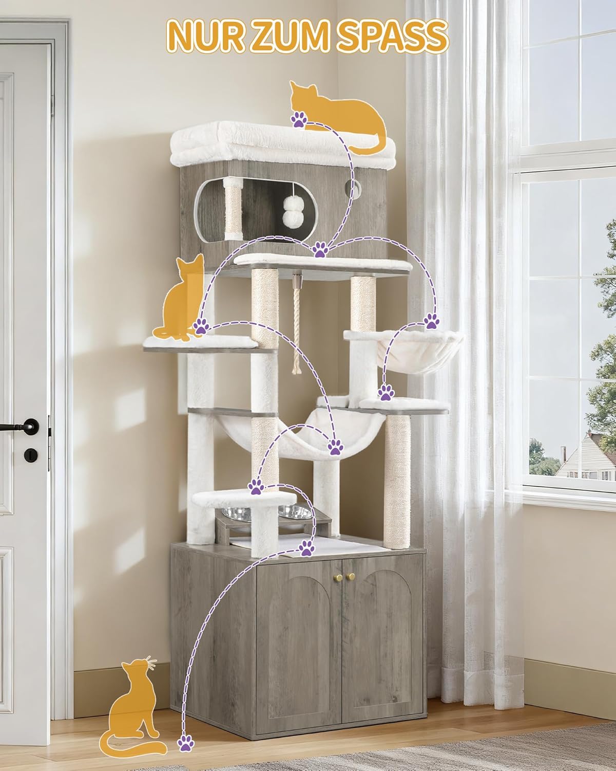 Thumbnail 4 de Hzuaneri Kratzbaum CB89105WT 176 cm