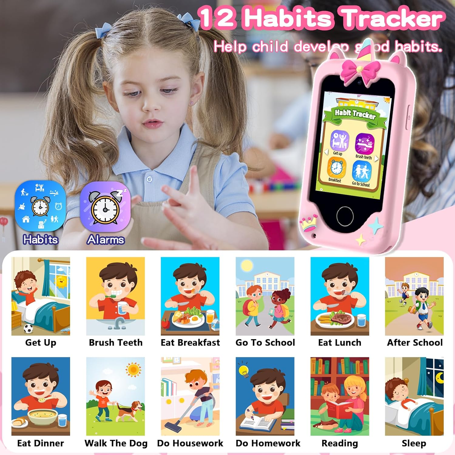 Detalle de Kids Phone Toys: 2.8" Touchscreen Smartphone for 3-12 Year Olds