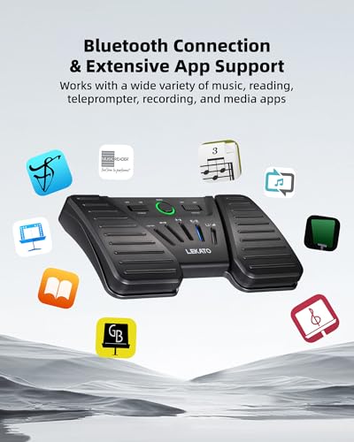 Thumbnail 5 de LEKATO JSP-01 Bluetooth Page Turning Pedal: Wireless Footswitch for Hands-Free Reading and Control