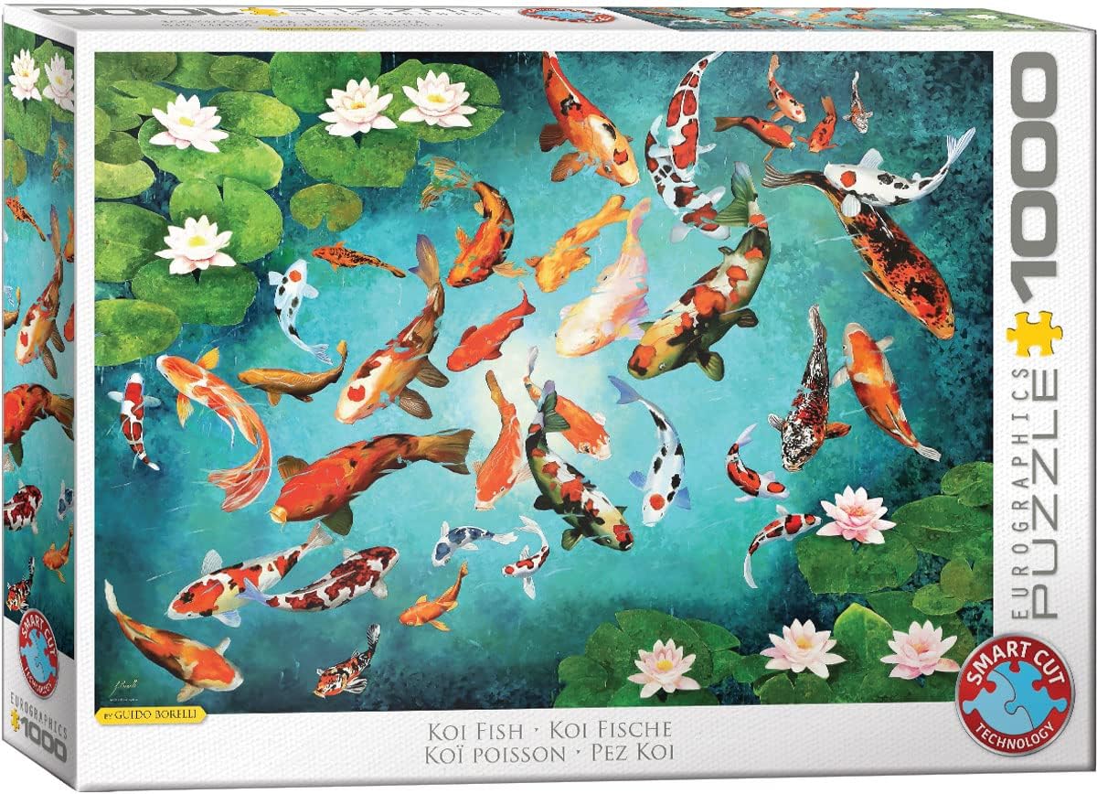 Detalle de Koi Fische Puzzle von Guido Borelli – mit Smart-cut Technik