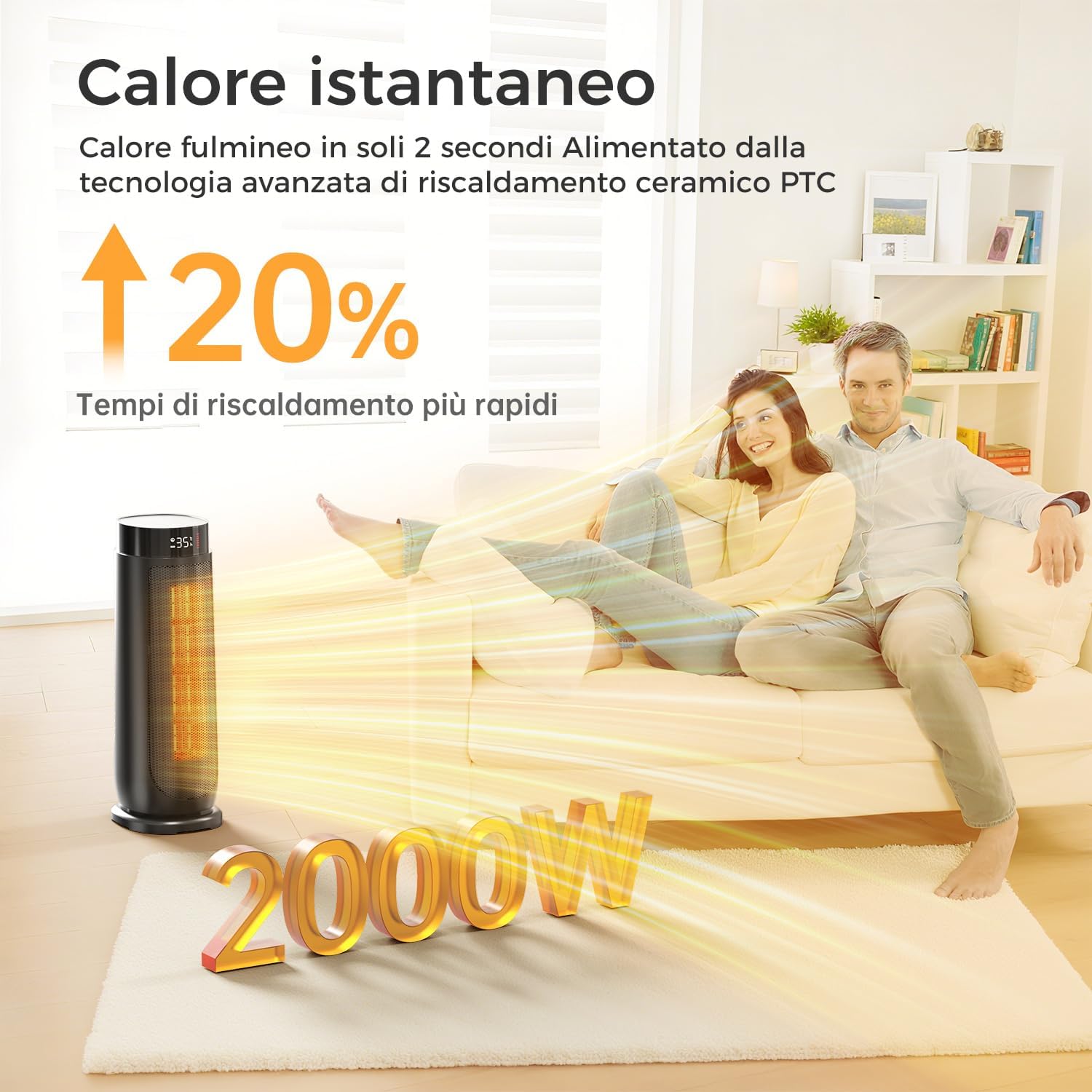 Thumbnail 4 de Aroeve Stufetta Elettrica Basso Consumo 2000W