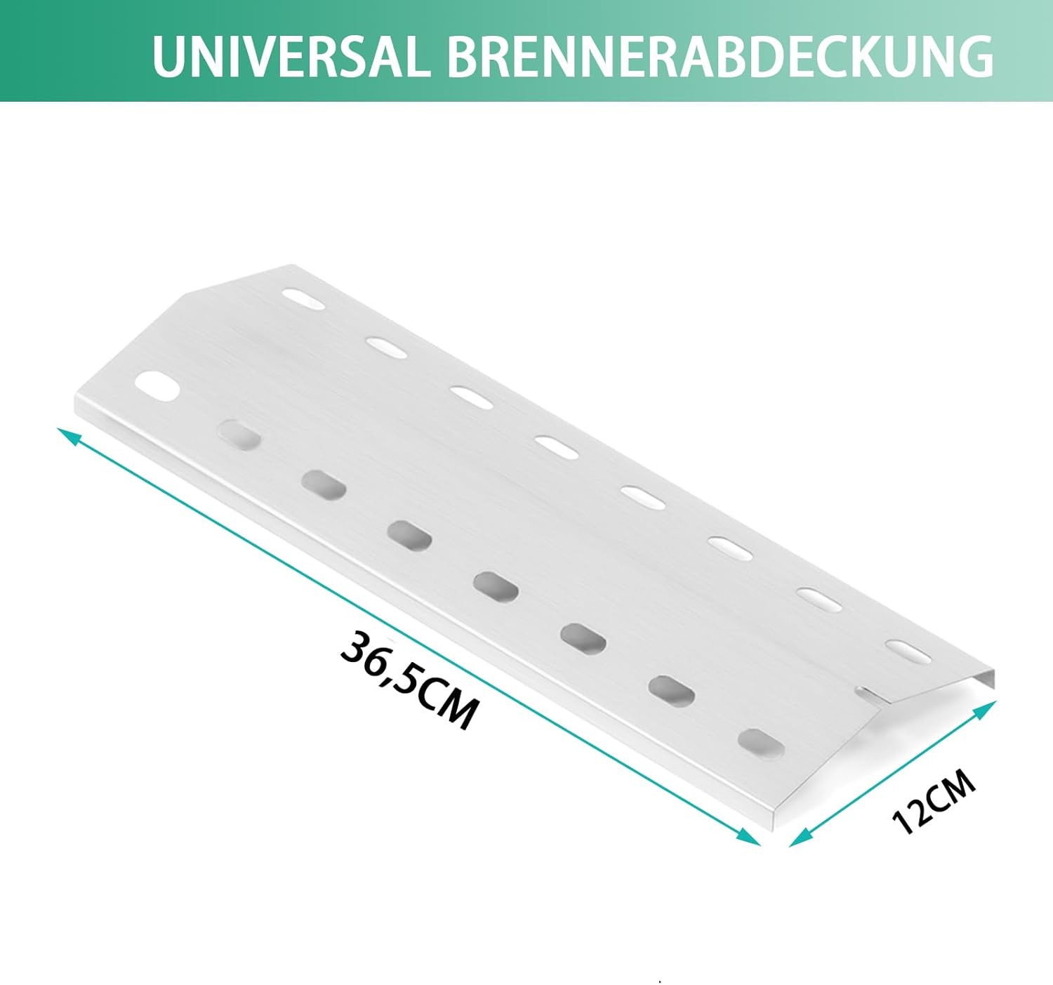 Detalle 2 de Edelstahl Brennerabdeckung 36,5 x 12 cm